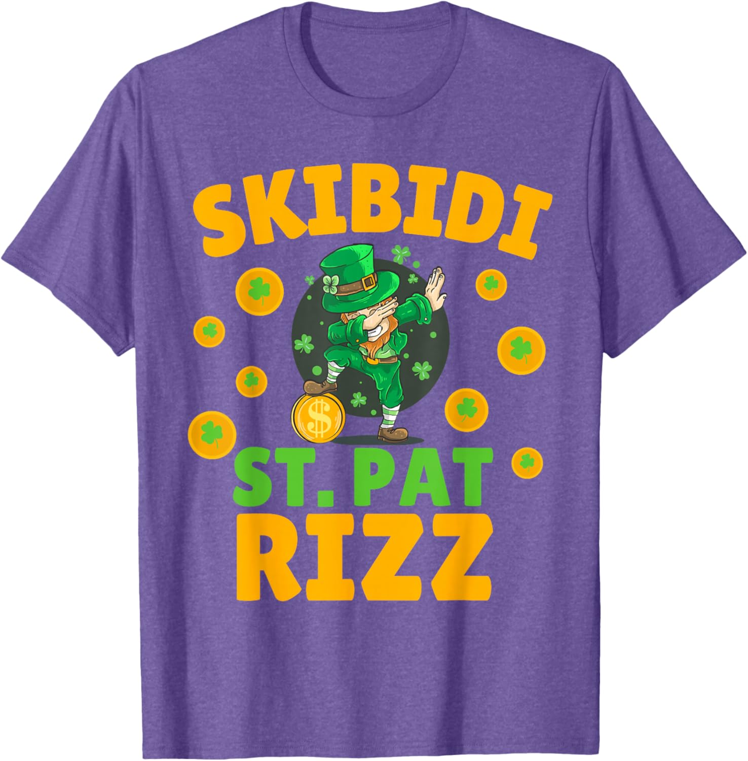 Funny St Patrick's Day Irish Skibidi Rizz T-Shirt for Festive Style - 17