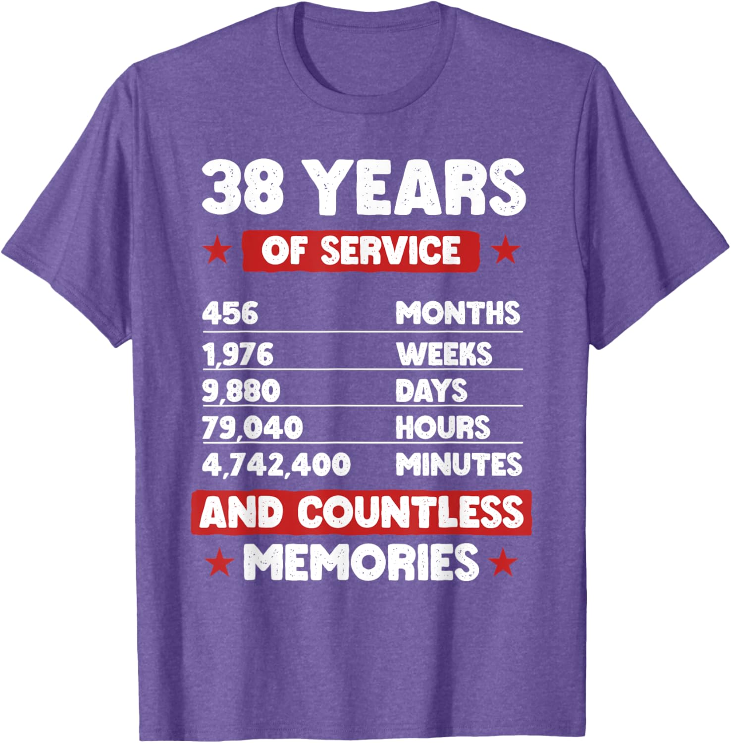 38 Years of Service Retirement T-Shirt for Men and Women Gift Idea - 4