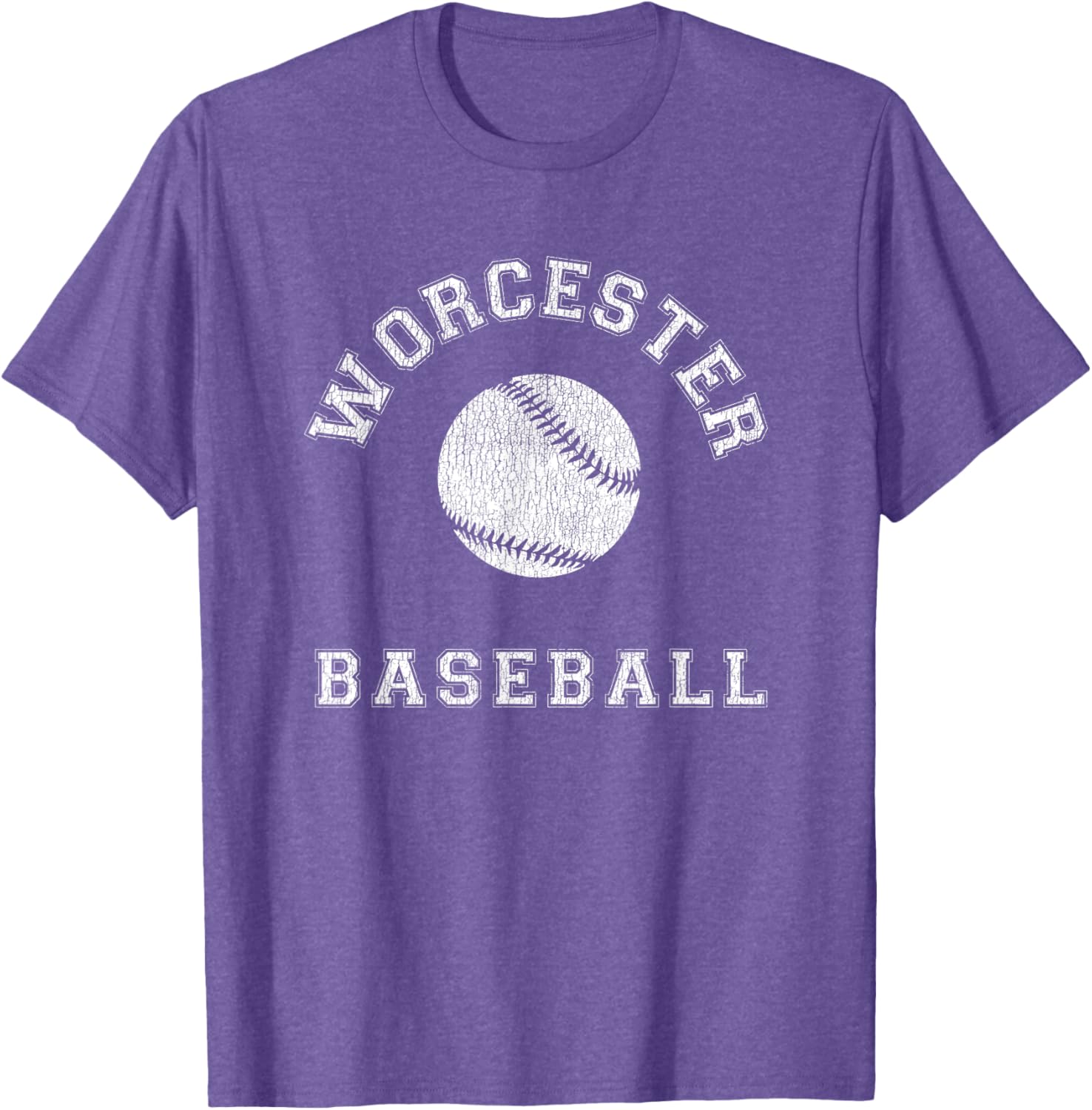 Worcester Baseball Distressed Retro Classic T-Shirt for Fans & Casual Wear - 17