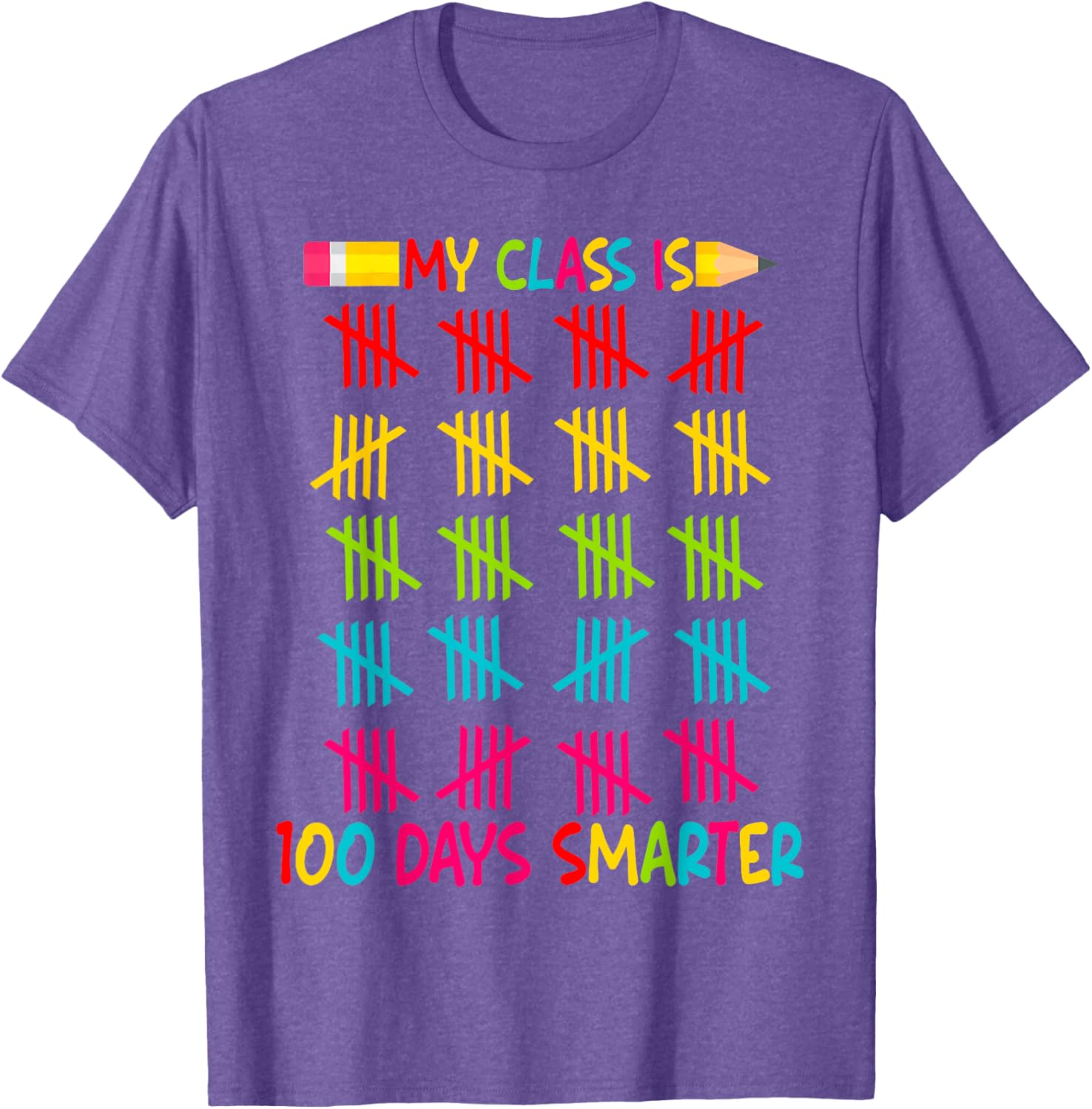 100 Days Smarter Teacher T-Shirt for 100th Day of School Celebrations - 5