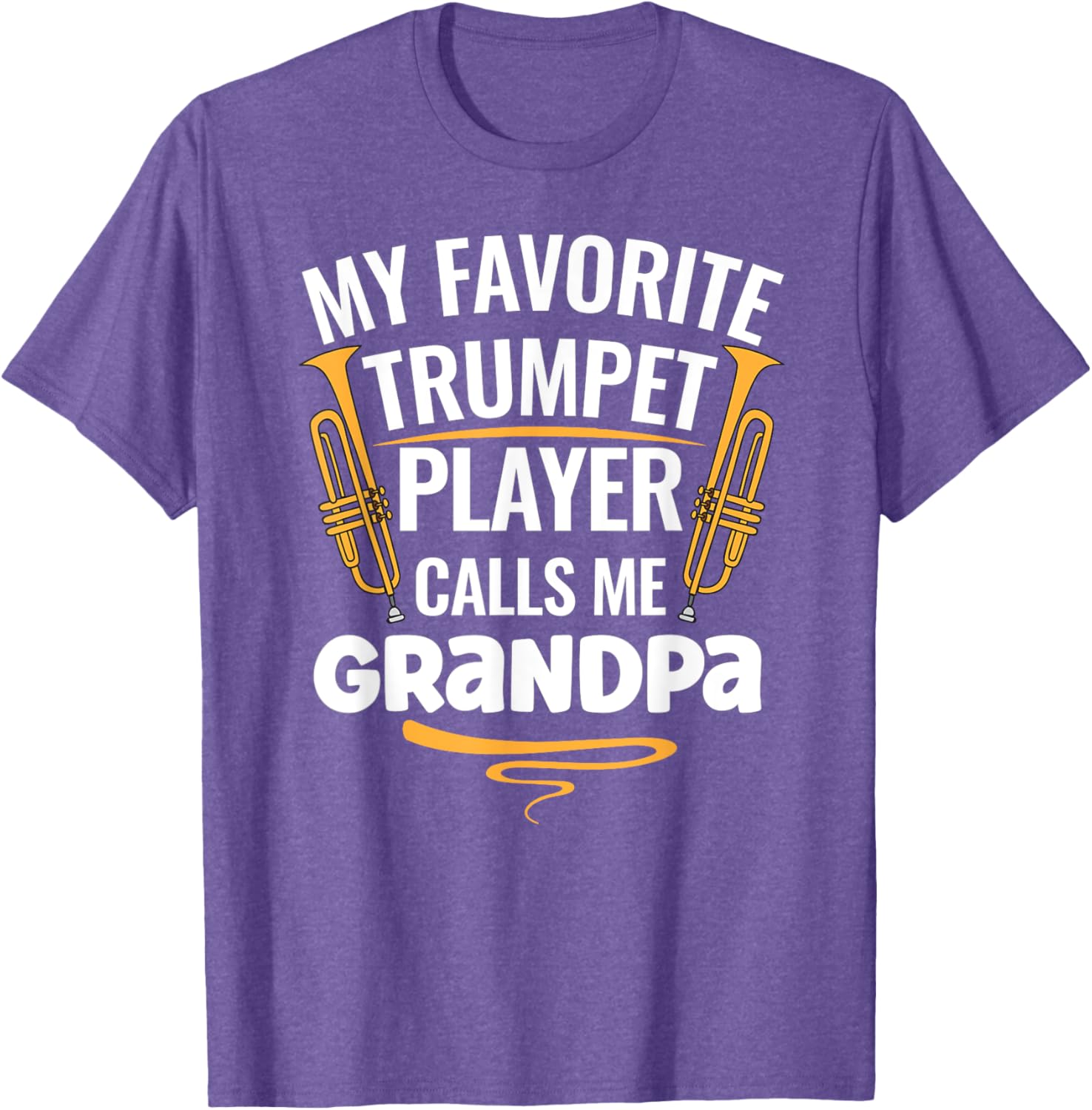 My Favorite Trumpet Player Calls Me Grandpa T-Shirt for Music Lovers - 5