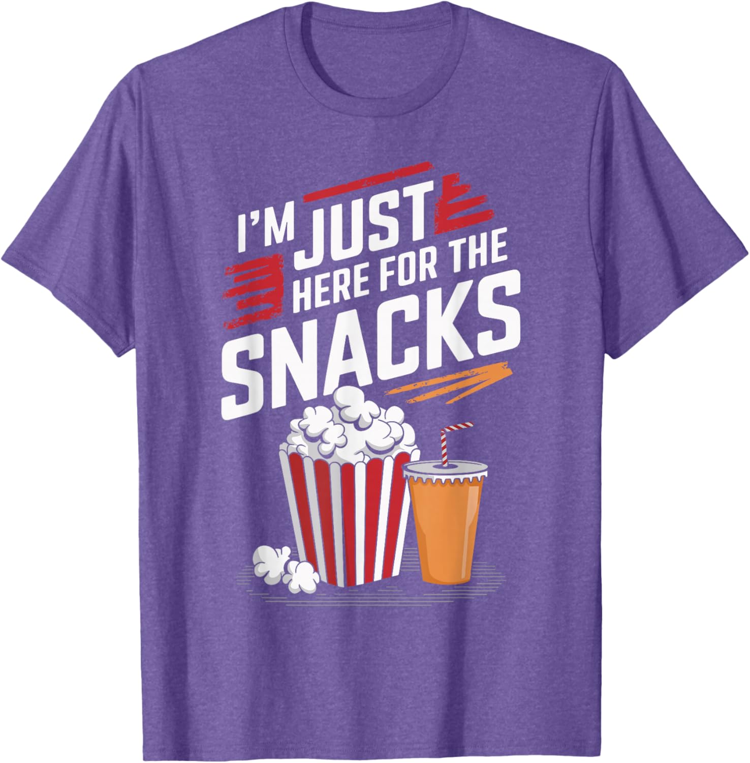 Funny Food Lover T-Shirt I'm Just Here For The Snacks Gift for Foodies - 15