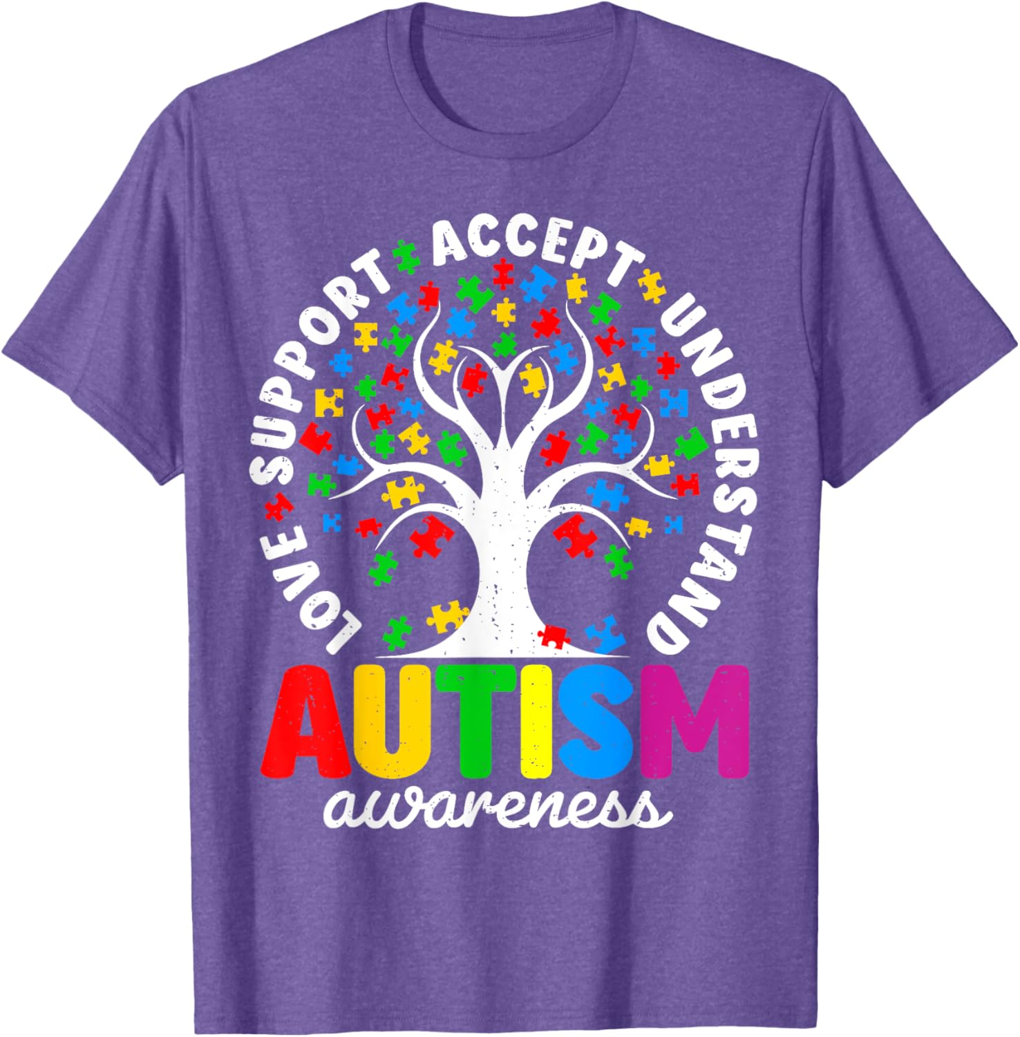Funny Tree of Life Autism Awareness T-Shirt for Supporters - 2