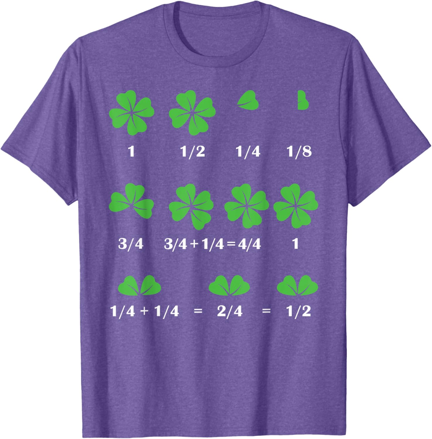 Funny Shamrock Fraction T-Shirt for St Patrick's Day Fun for Kids - 14