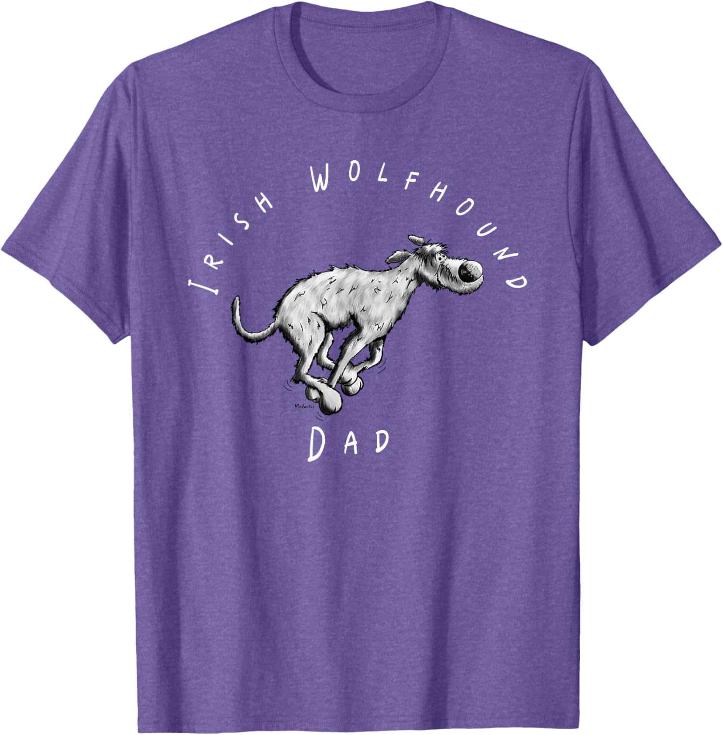 Irish Wolfhound Dad Fun Cartoon T-Shirt for Dog Lovers - Great Gift! - 4
