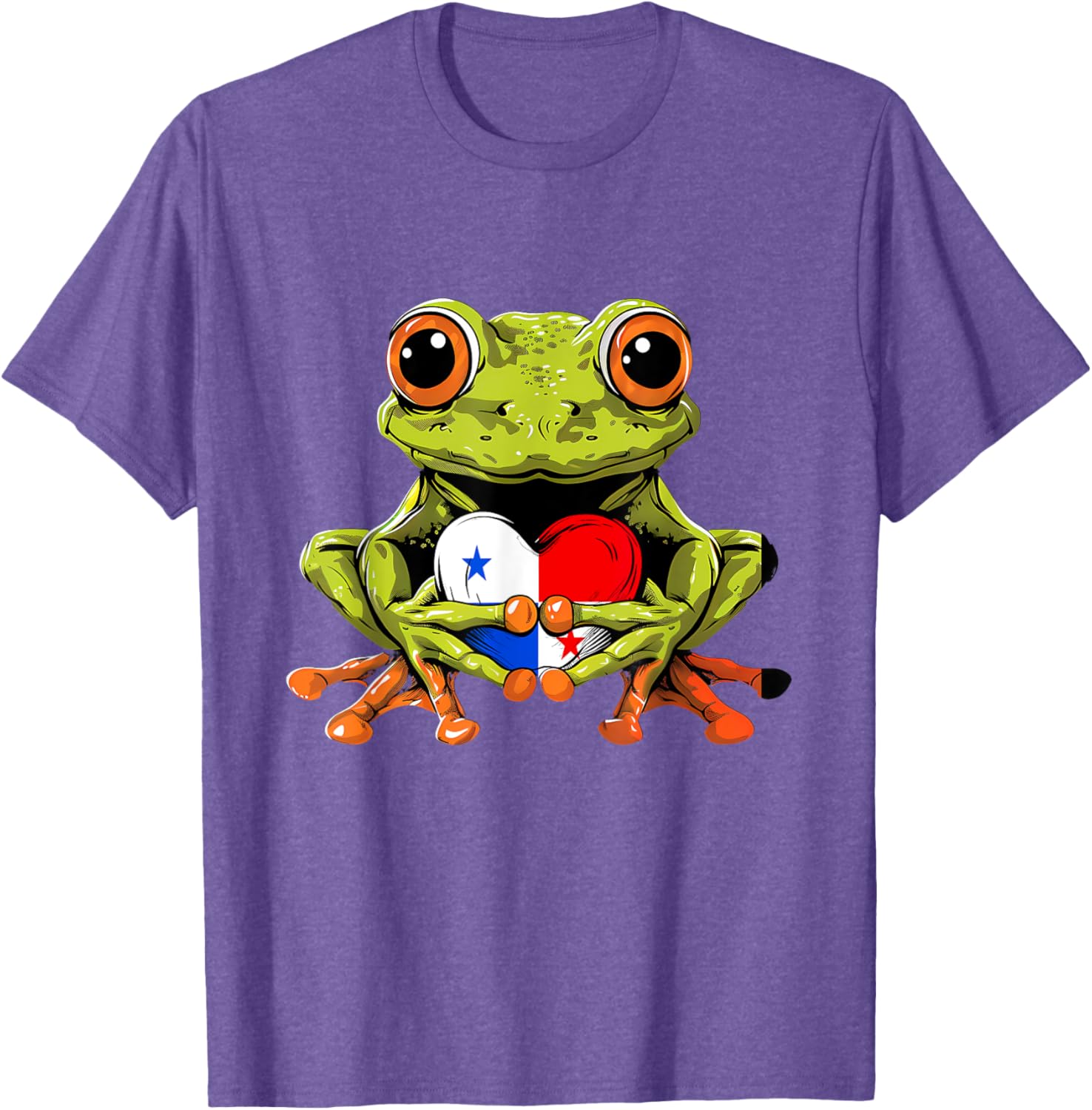 Panama Toad Frog Heart T-Shirt Celebrating Panamanian Roots and Pride - 8