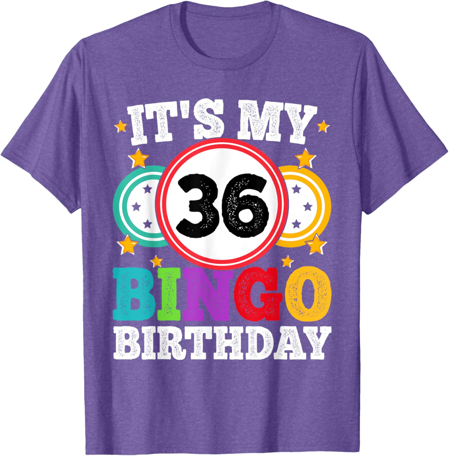 Funny 36th Birthday Bingo T-Shirt for Men and Women - Celebrate in Style - 9