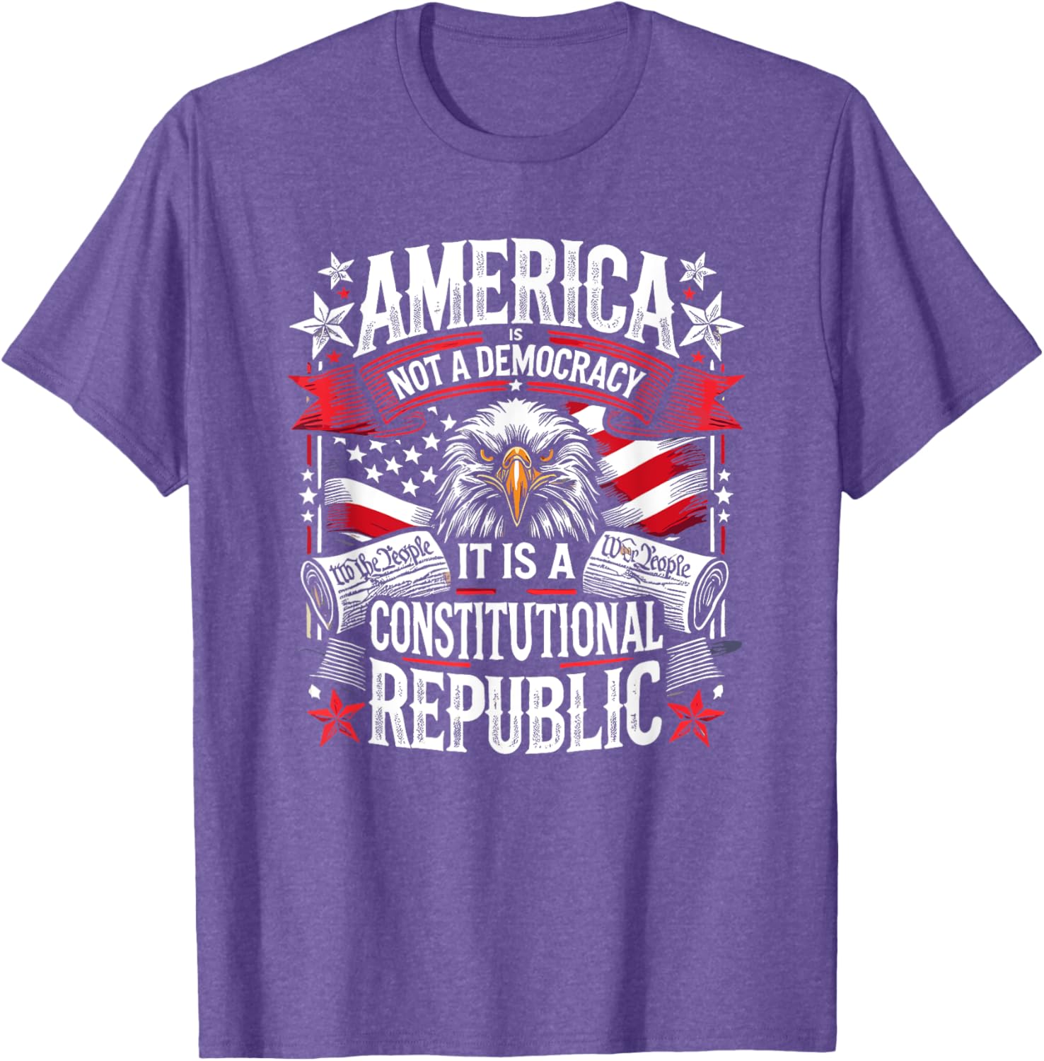 America Is Not A Democracy Constitutional Republic T-Shirt for Freedom Lovers - 3