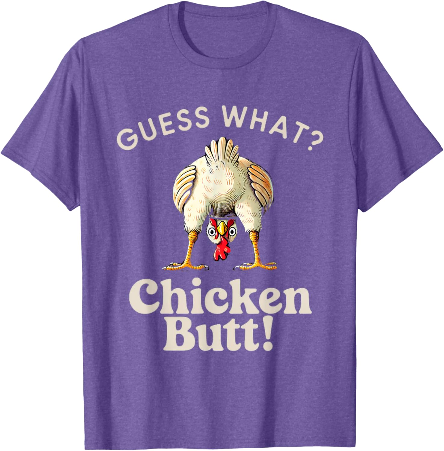 Funny Guess What Chicken Butt T-Shirt for Chicken Lovers and Kids - 14