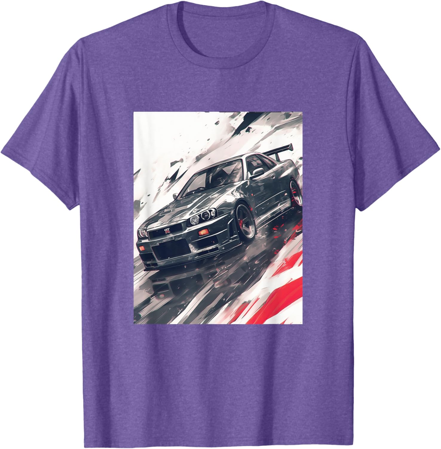 Anime Style JDM GT-R R34 Skyline Graphic Tee - Perfect for Car Lovers - 5