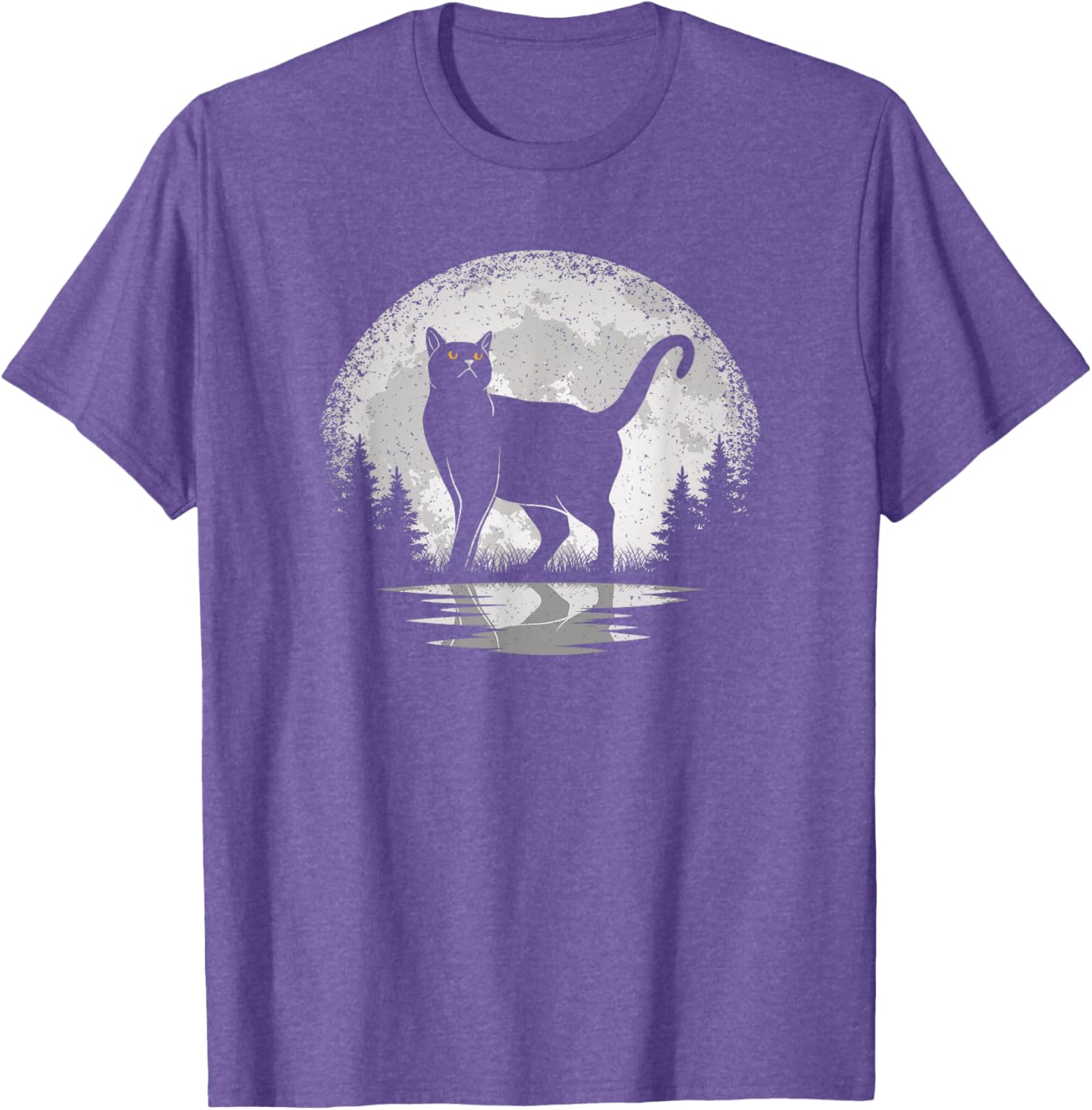 Vintage Cat Moon T-Shirt for Cat Lovers - Unisex Stylish Design - 1