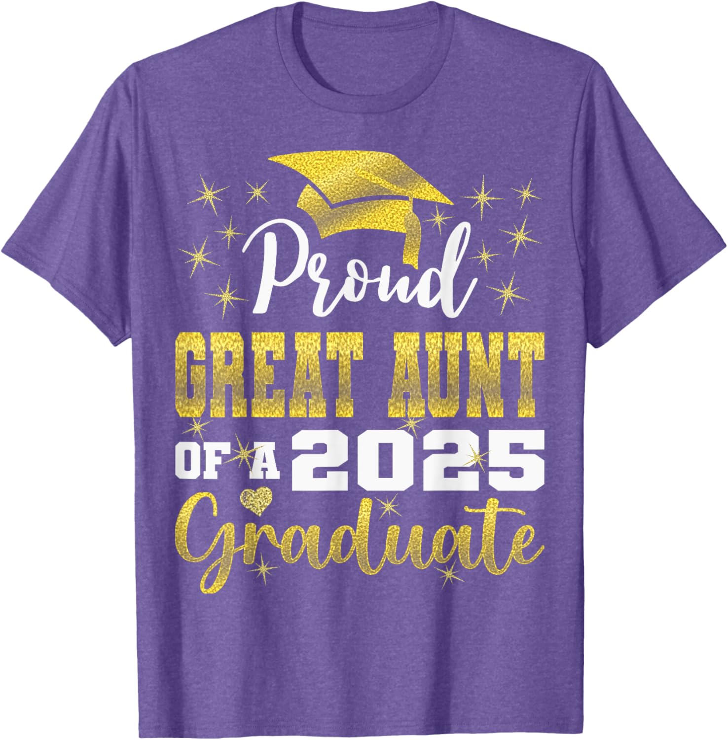 Super Proud Great Aunt 2025 Graduate Family T-Shirt for Celebrations - 23