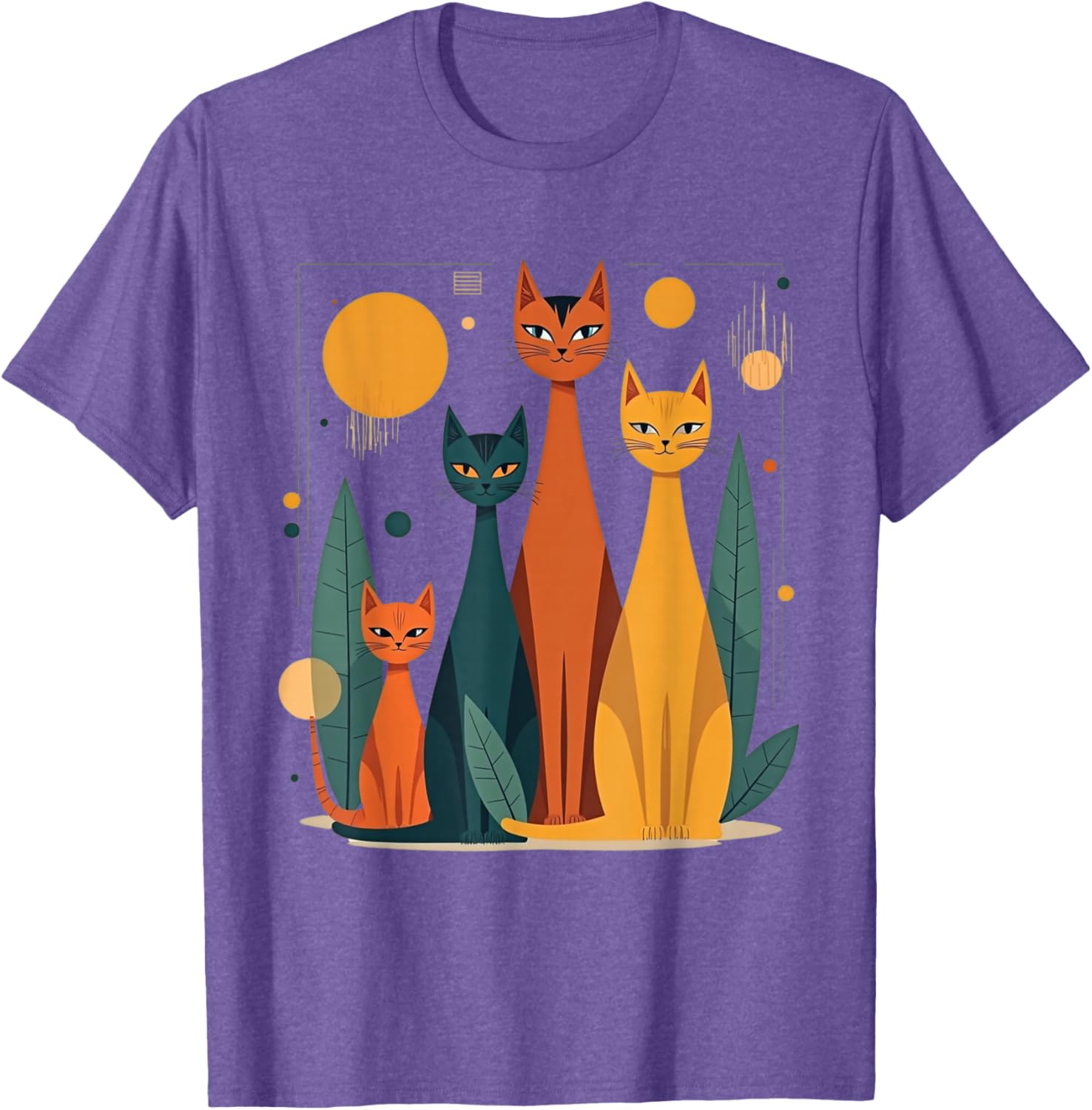Vintage Retro Mid-Century Modern Cats T-Shirt in 50s 60s Style - 13