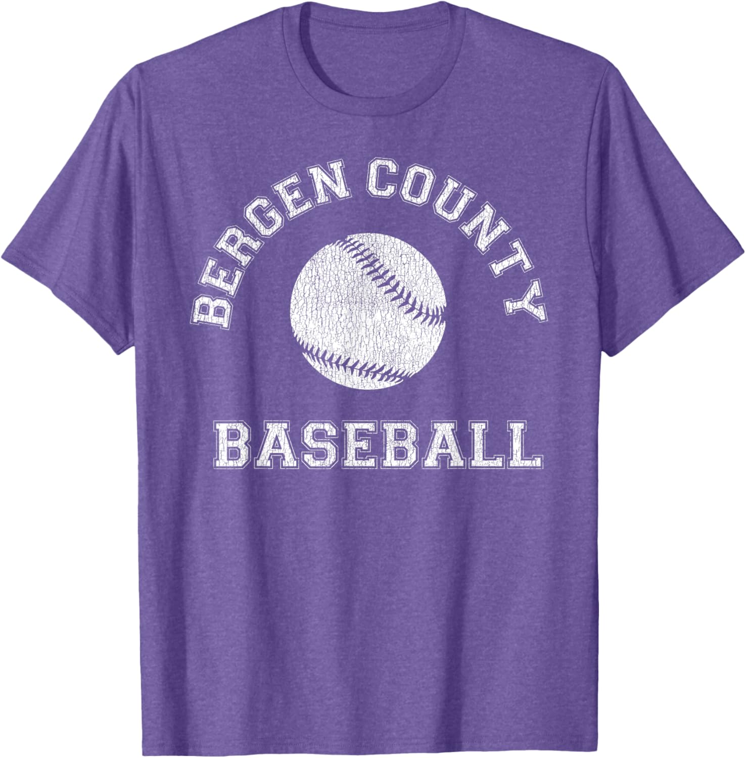 Bergen County Baseball Distressed Retro Classic T-Shirt for Fans - 6