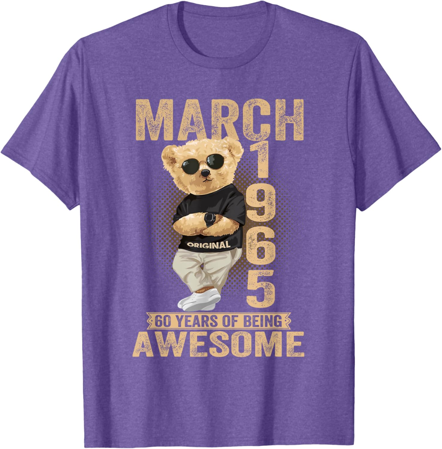 60th Birthday Teddy Bear T-Shirt for Men and Women Born in 1964 - 19