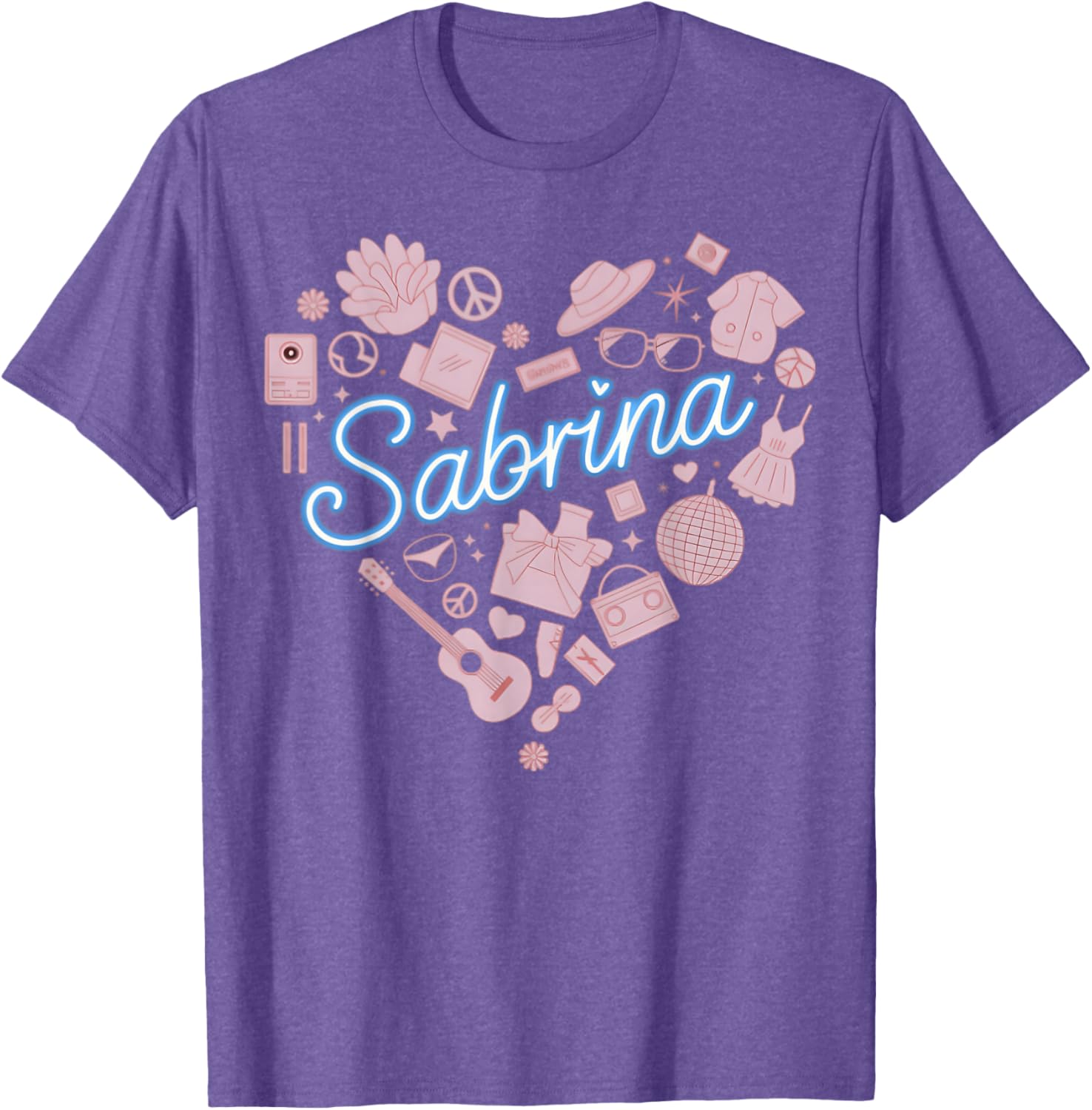Personalized Girl Retro Sabrina Heart T-Shirt for Stylish Kids - 16