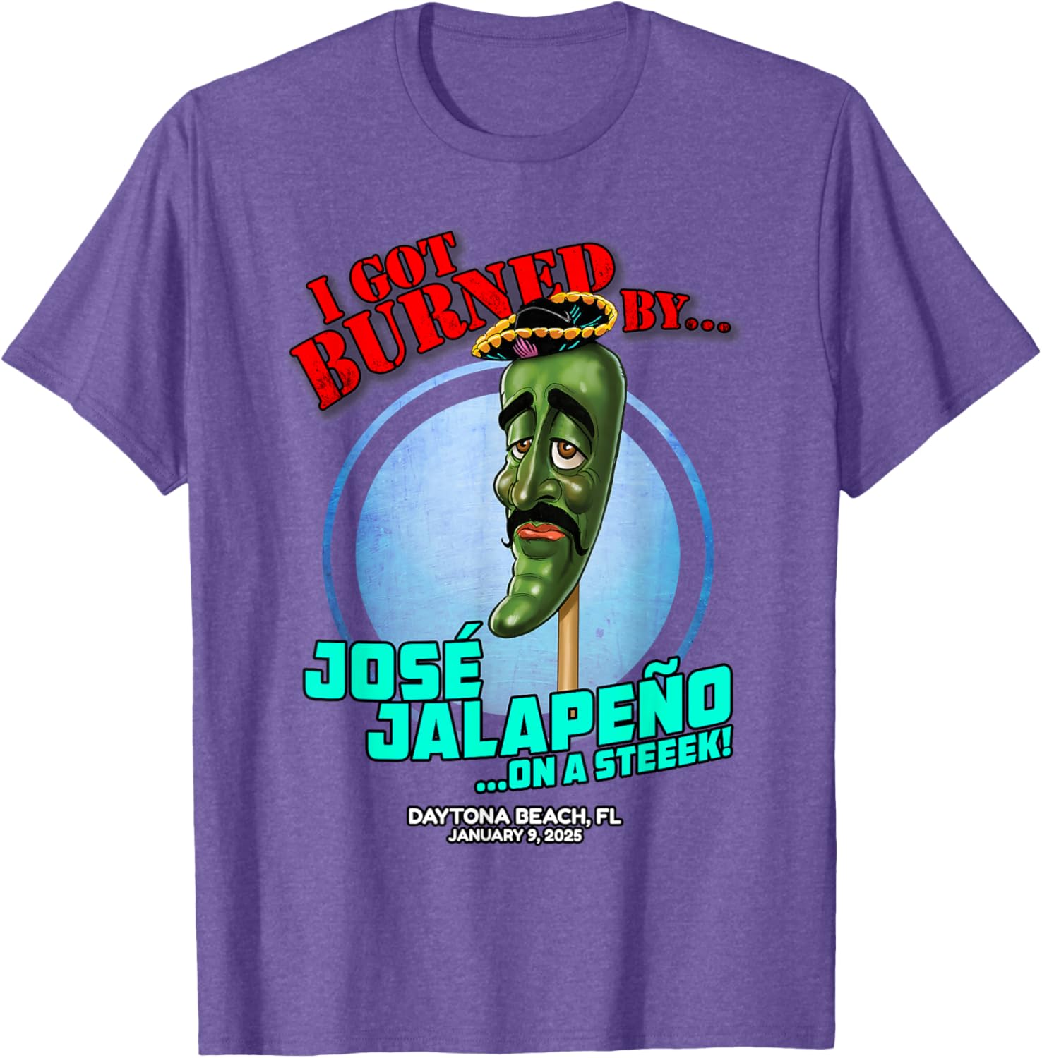 Jose Jalapeno On A Stick Daytona Beach T-Shirt Fun Summer Apparel - 9