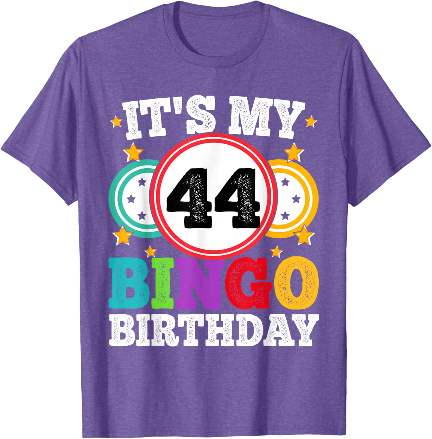 Funny 44th Birthday Bingo T-Shirt for Men and Women - Celebrate in Style! - 16
