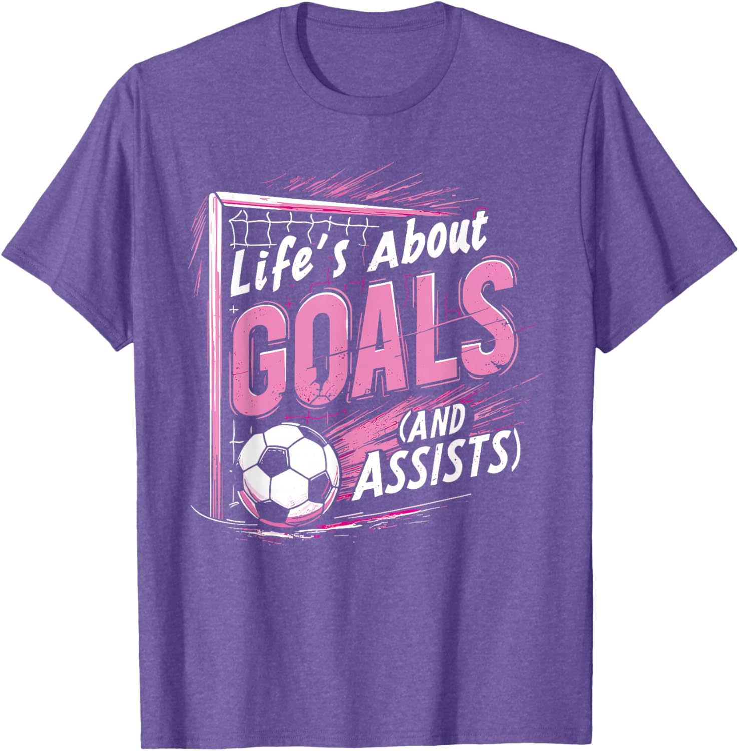 Soccer Girl T-Shirt Life's About Goals and Assists for Players - 15