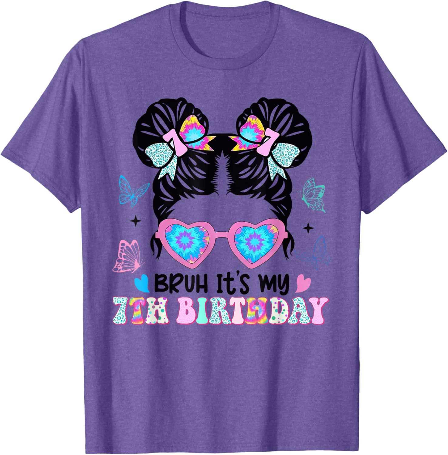 Retro 7th Birthday Girl T-Shirt for Fun Celebrations and Style - 15