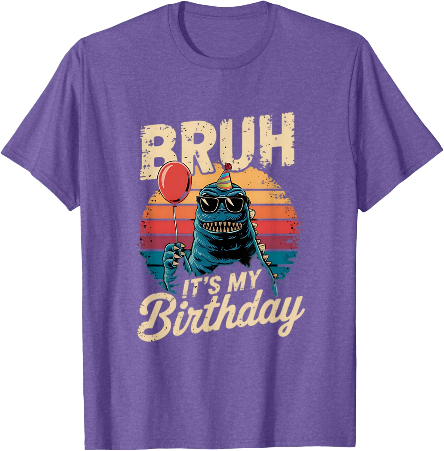 Birthday Kaiju Monster T-Shirt with Retro Sunset Adventure Design - 9