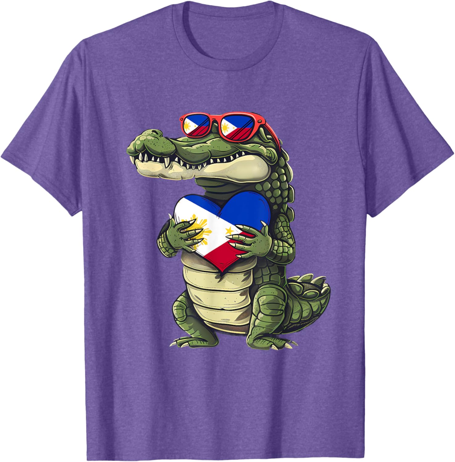 Philippines Crocodile Heart T-Shirt with Filipino Flag - Pilipinas Pride - 18