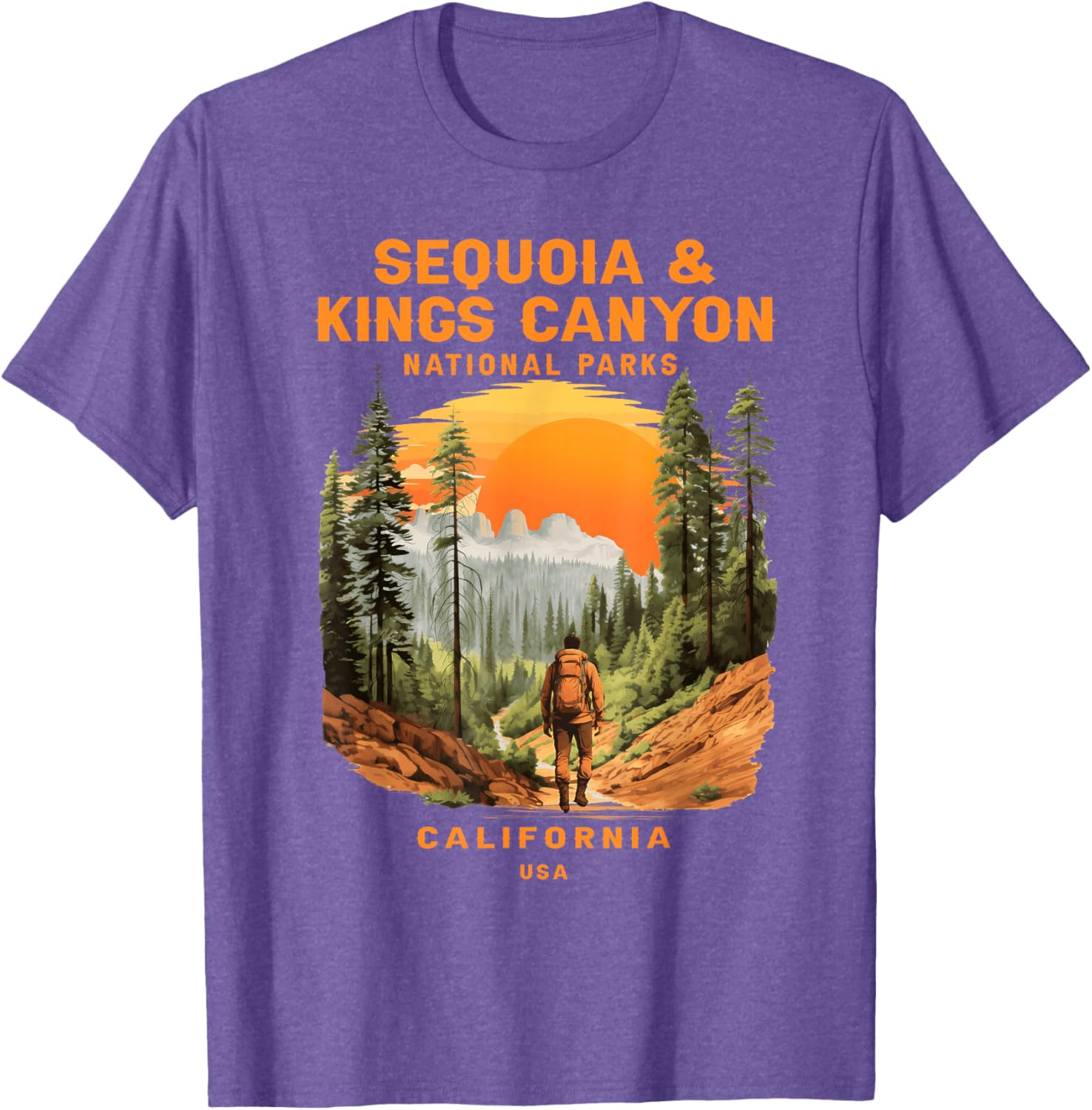 Sequoia Kings Canyon National Parks Hiking Tee Comfortable Outdoor Shirt - 9