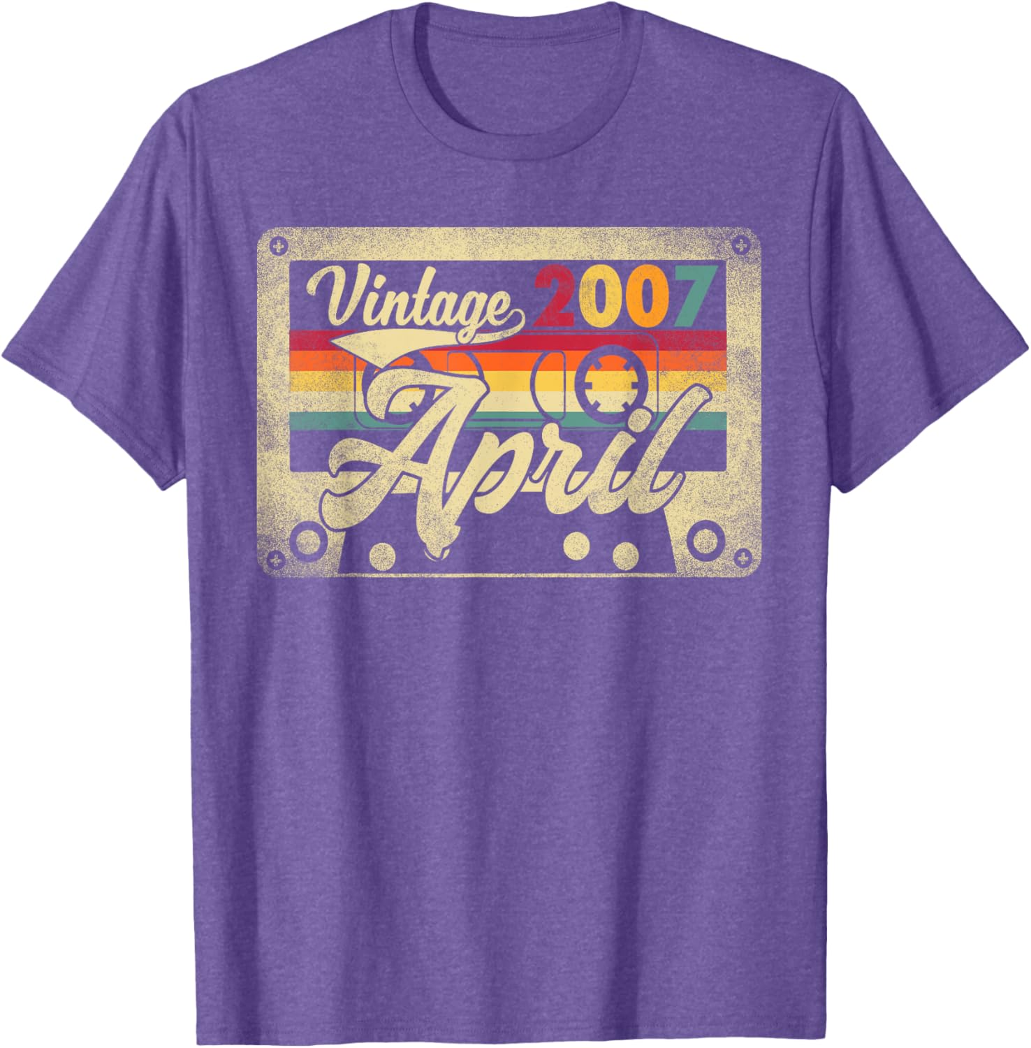 Funny Vintage April 2007 18th Birthday Retro T-Shirt for Celebration - 18