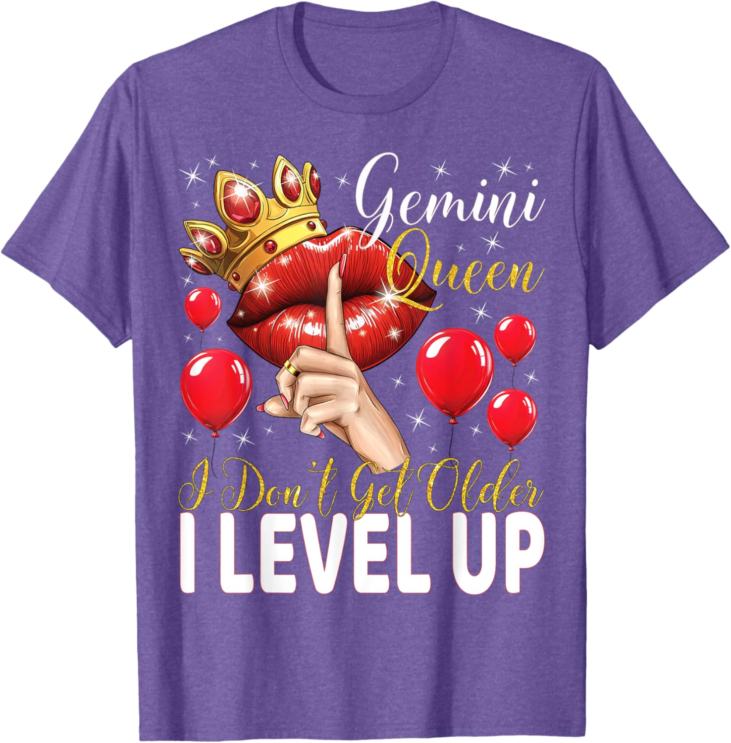 Gemini Queen Level Up Birthday T-Shirt for Fun Celebrations - 9