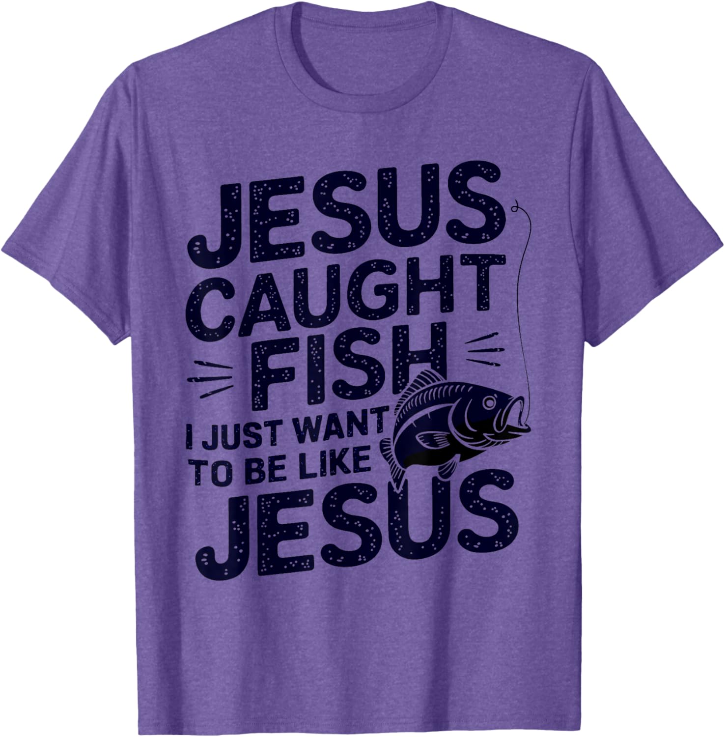 Jesus Caught Fish Fishing T-Shirt for Faithful Anglers and Fishermen - 6