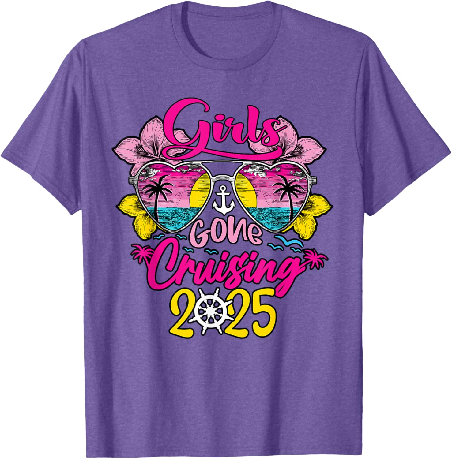 Girls Gone Cruising 2025 Funny Besties T-Shirt for Vacation Fun - 19