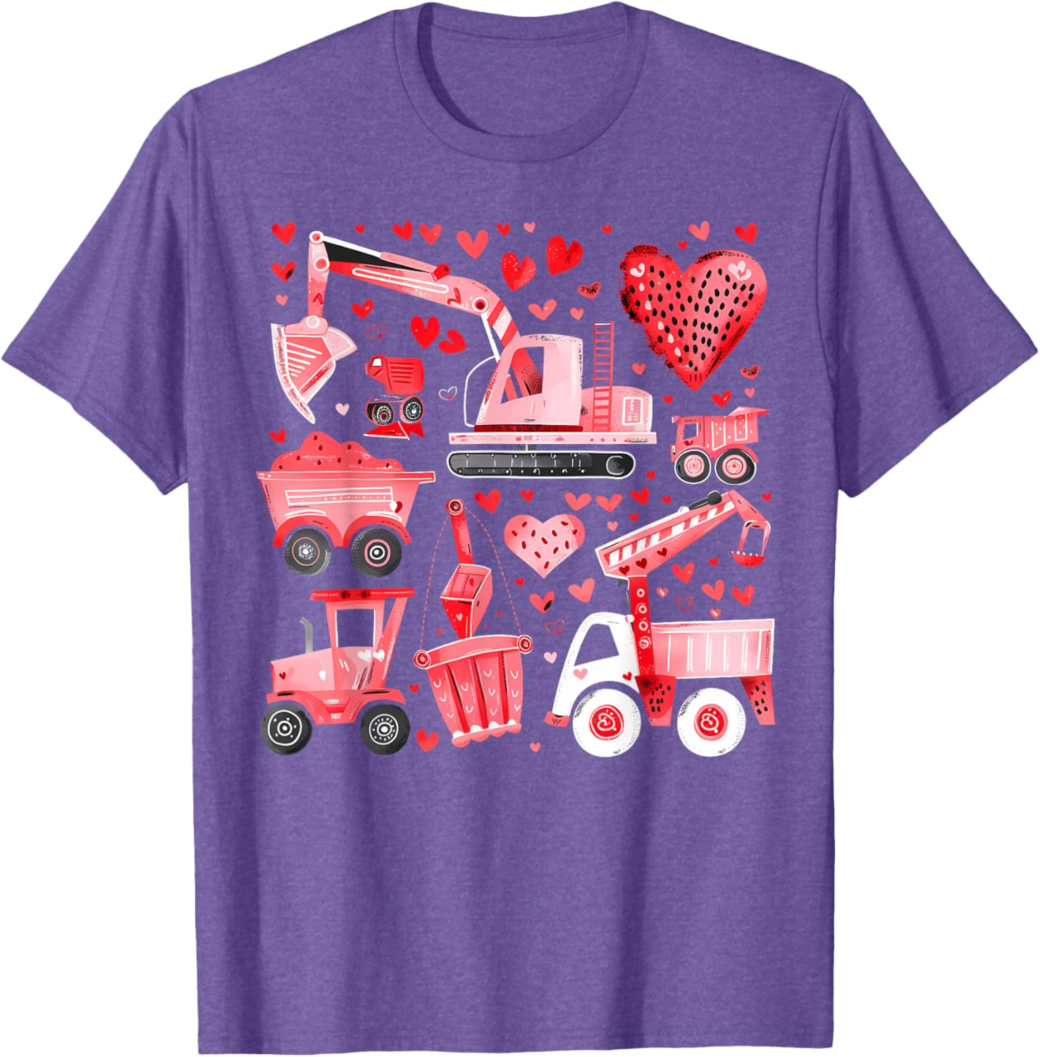 Adorable Valentine's Day Construction Trucks Loads of Love Toddler T-Shirt - 9