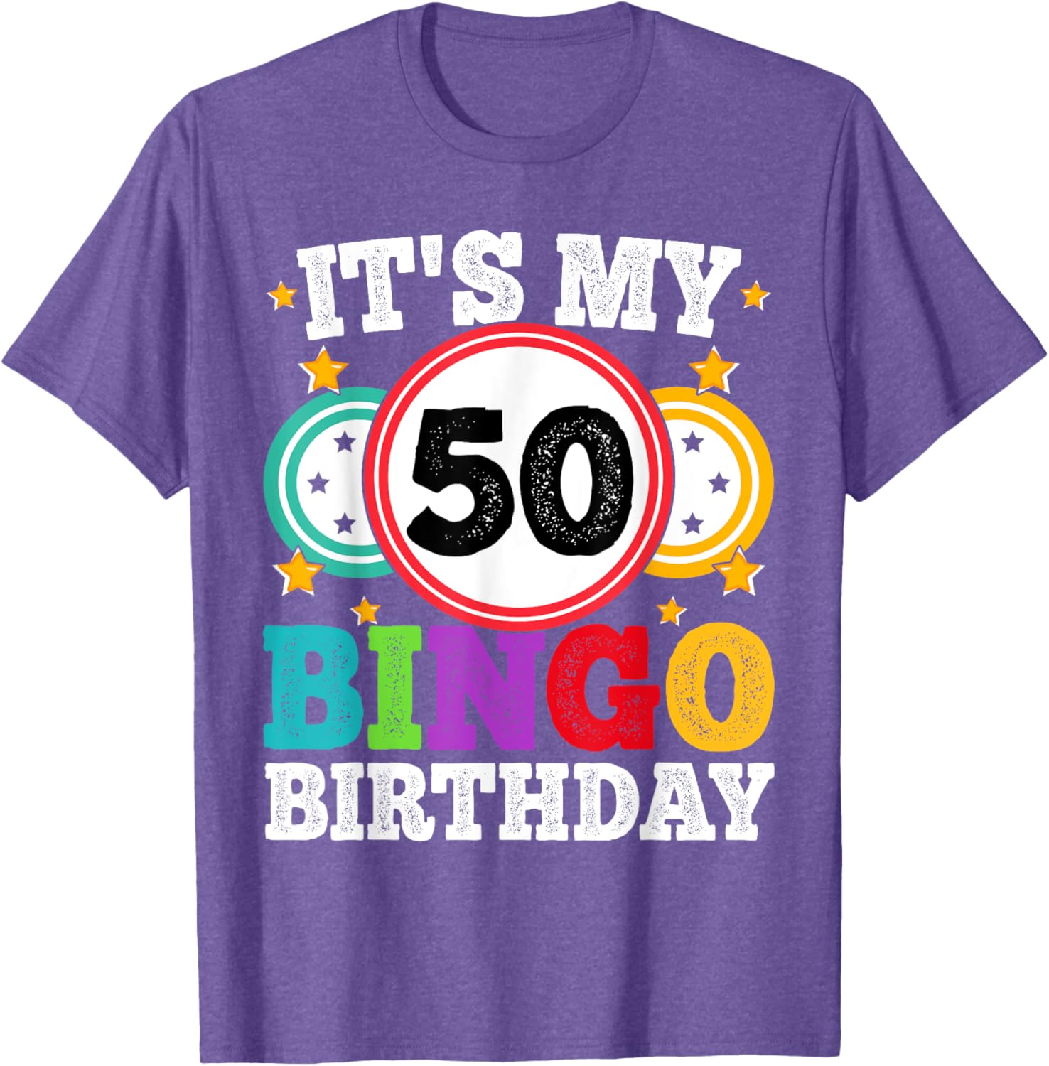 Funny 50th Birthday Bingo T-Shirt for Men and Women Gift Idea - 15