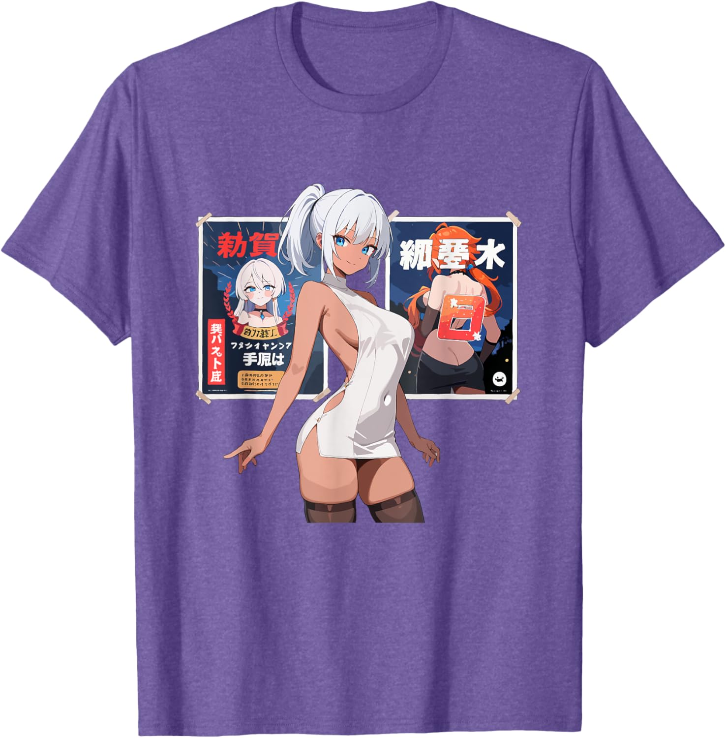 Stylish Waifu Anime Girl T-Shirt in Japanese Art Style for Fans - 9