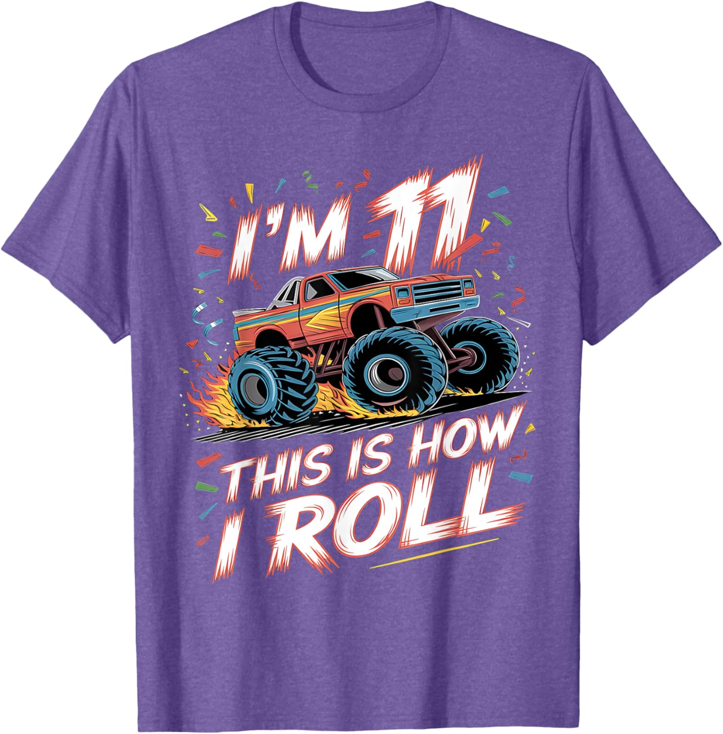 Monster Truck 11th Birthday Shirt for Boys - Fun Birthday T-Shirt - 24