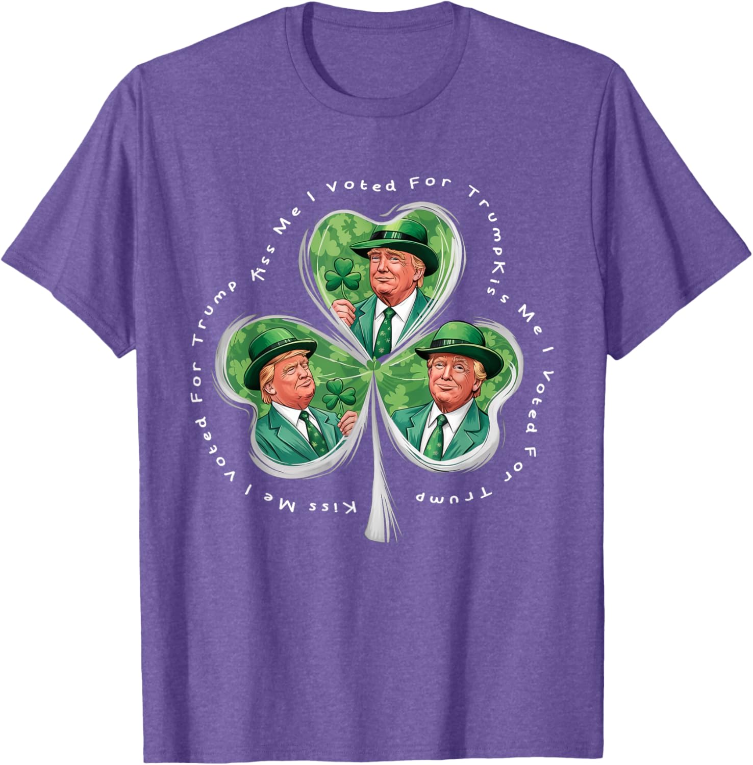 Funny Trump St Patrick's Day 2025 T-Shirt - Kiss Me I Voted For Trump - 14