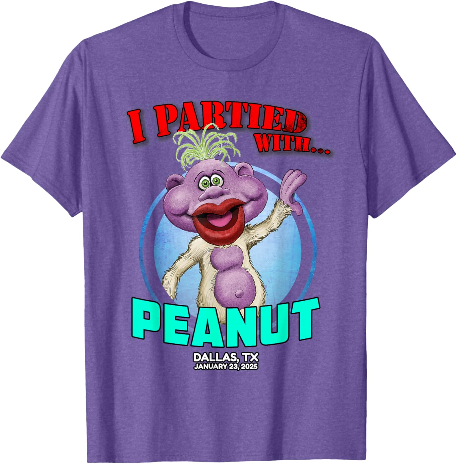 Jeff Dunham Peanut Classic Fit Black T-Shirt for Adults - Dallas 2025 - 10