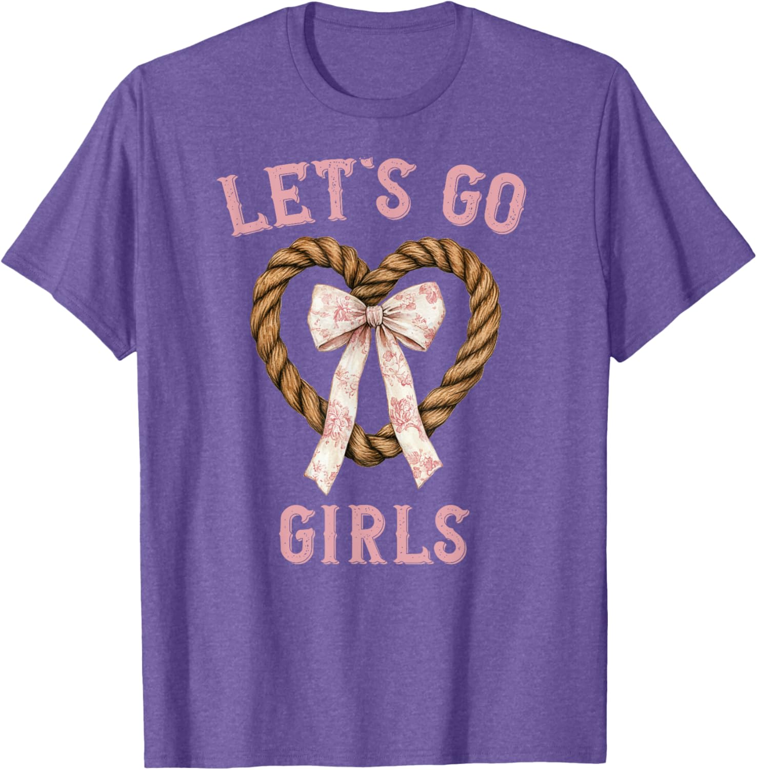Chinoiserie Pink Cowgirl Lasso T-Shirt for Stylish Western Girls - 15