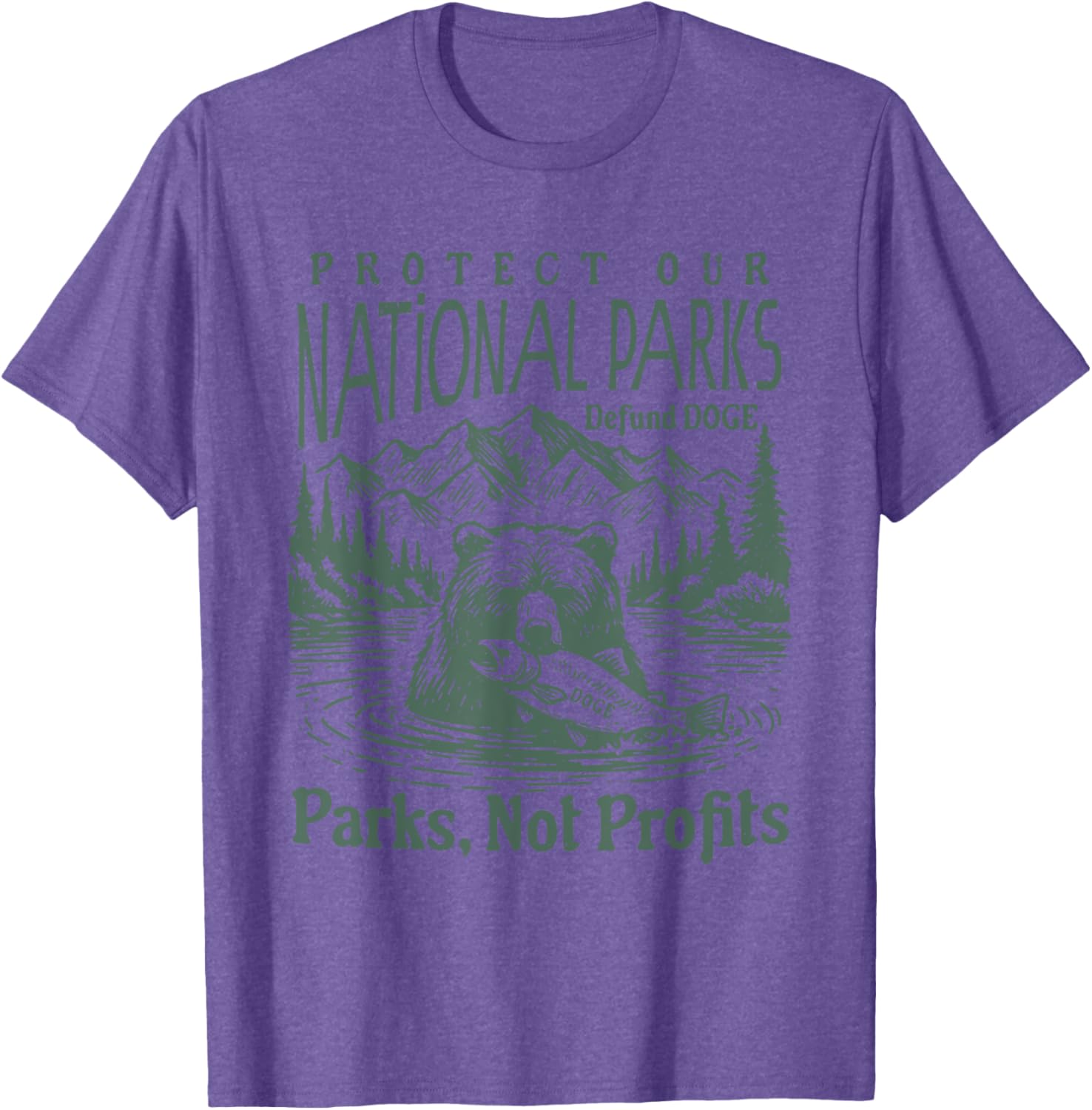 Support National Parks T-Shirt - Defund DOGE Parks Not Profits Design - 4