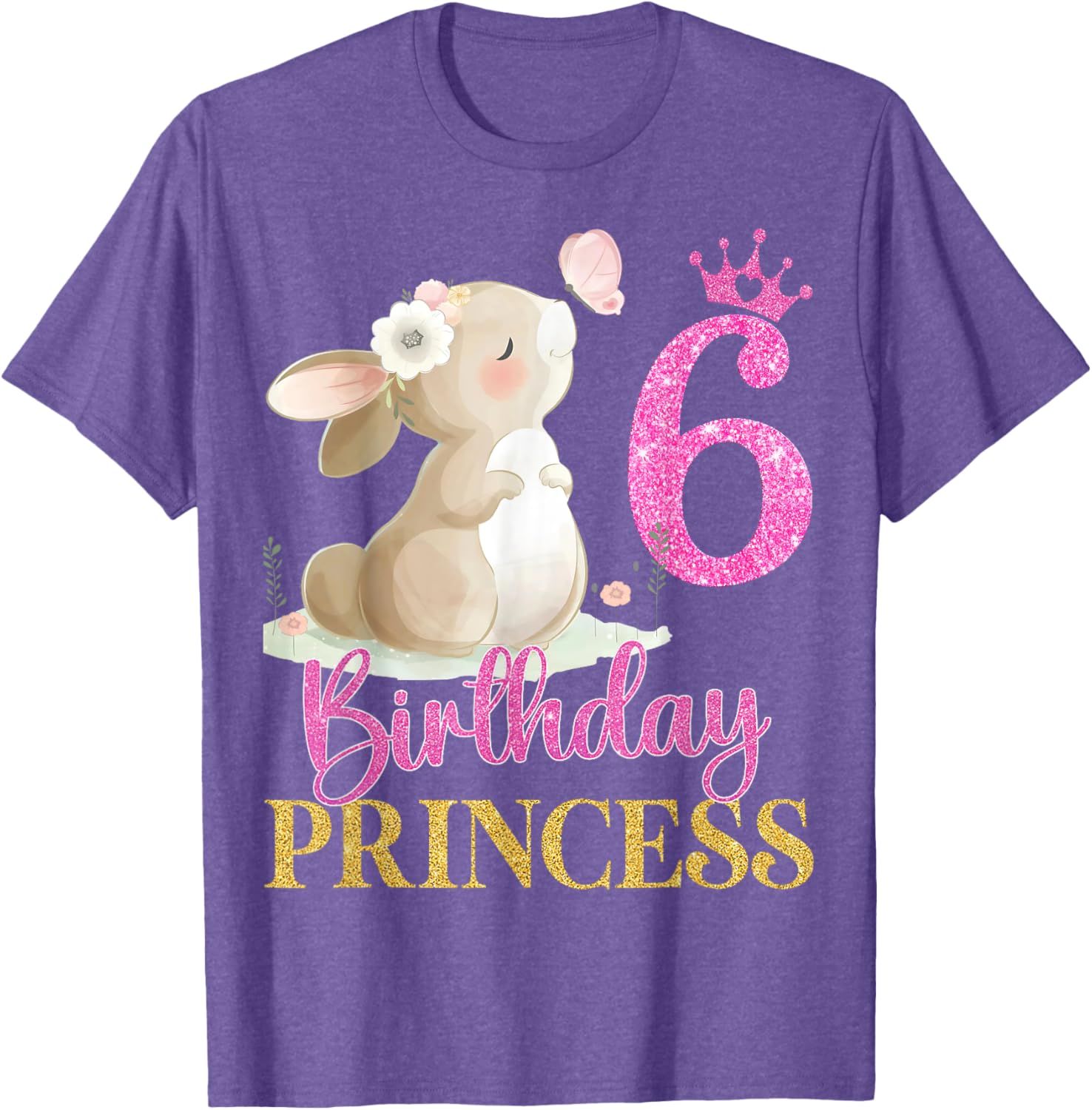 Adorable Rabbit Princess T-Shirt for 6th Birthday Girls - Perfect Gift! - 19