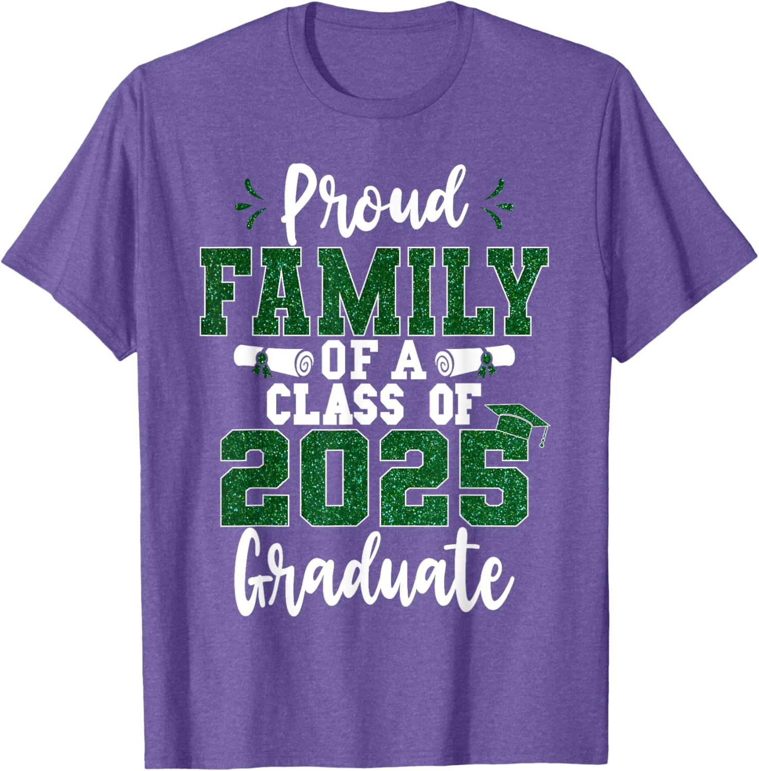 Proud Family Class of 2025 Graduate T-Shirt for Seniors and Families - 20