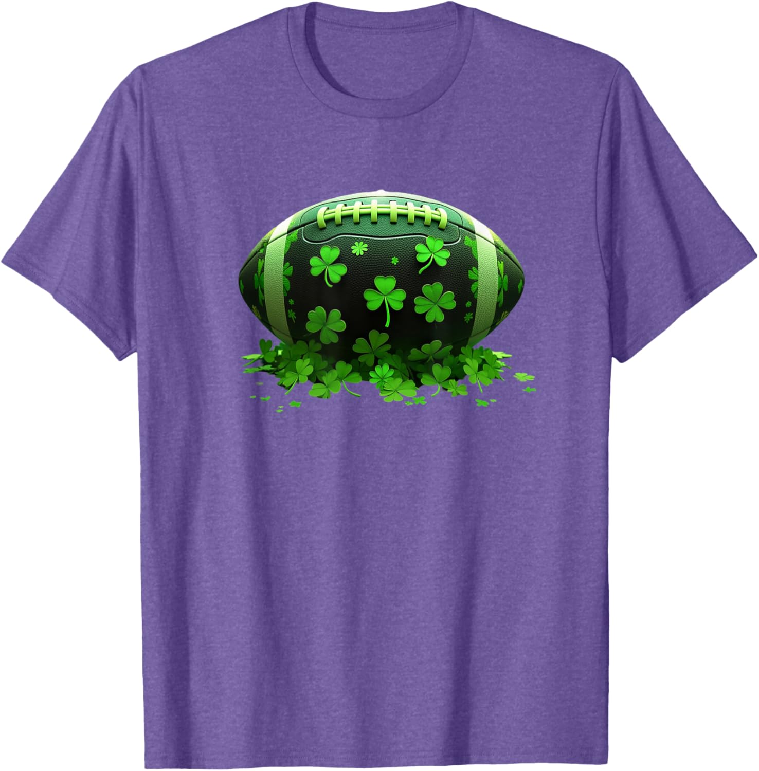 Lucky Shamrock Football Lovers T-Shirt for St Patricks Day Fun - 15