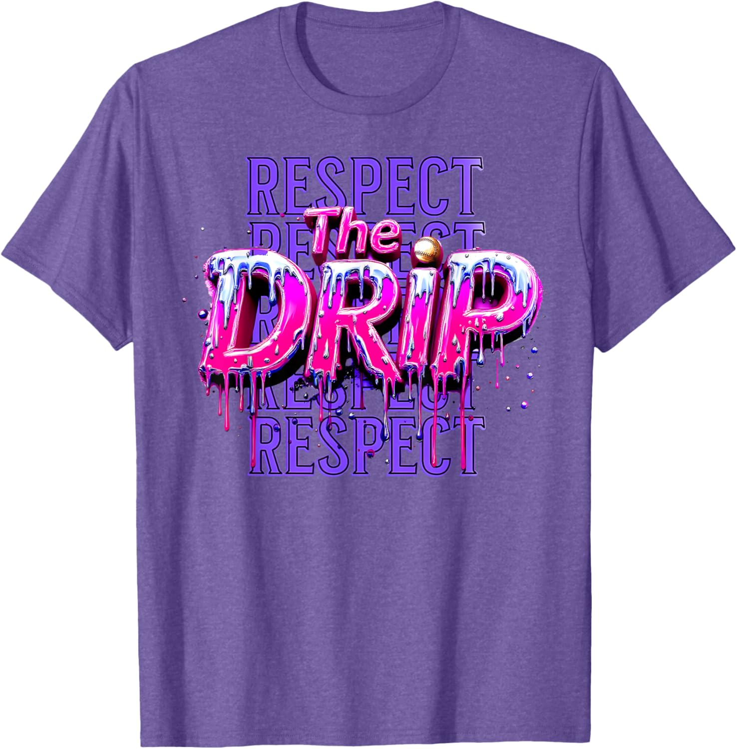 Respect The Drip Baseball Ice Cream Drip T-Shirt for Cool Style - 10