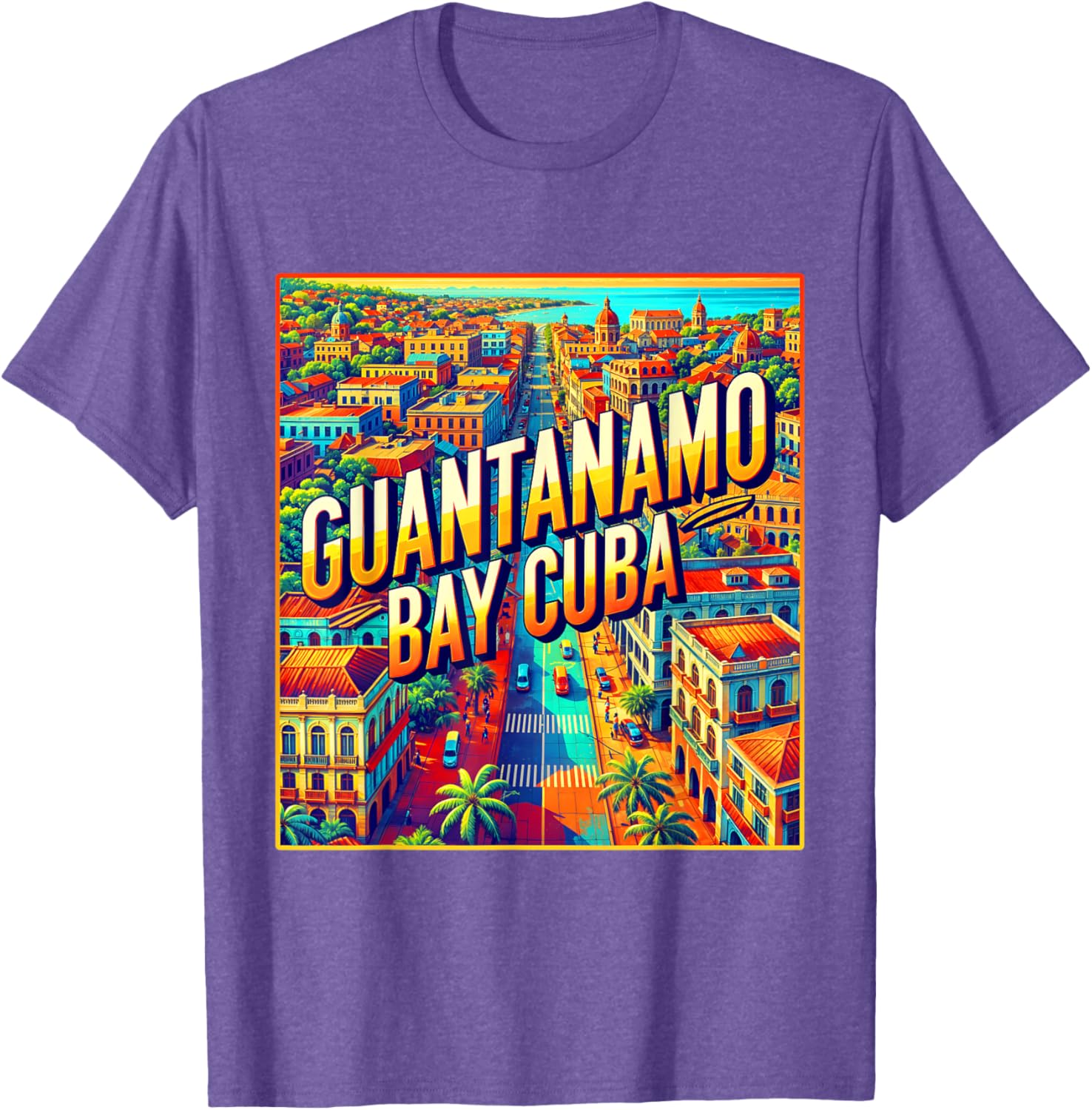 Vintage Retro Guantanamo Bay Cuba T-Shirt for Family Trips - 24