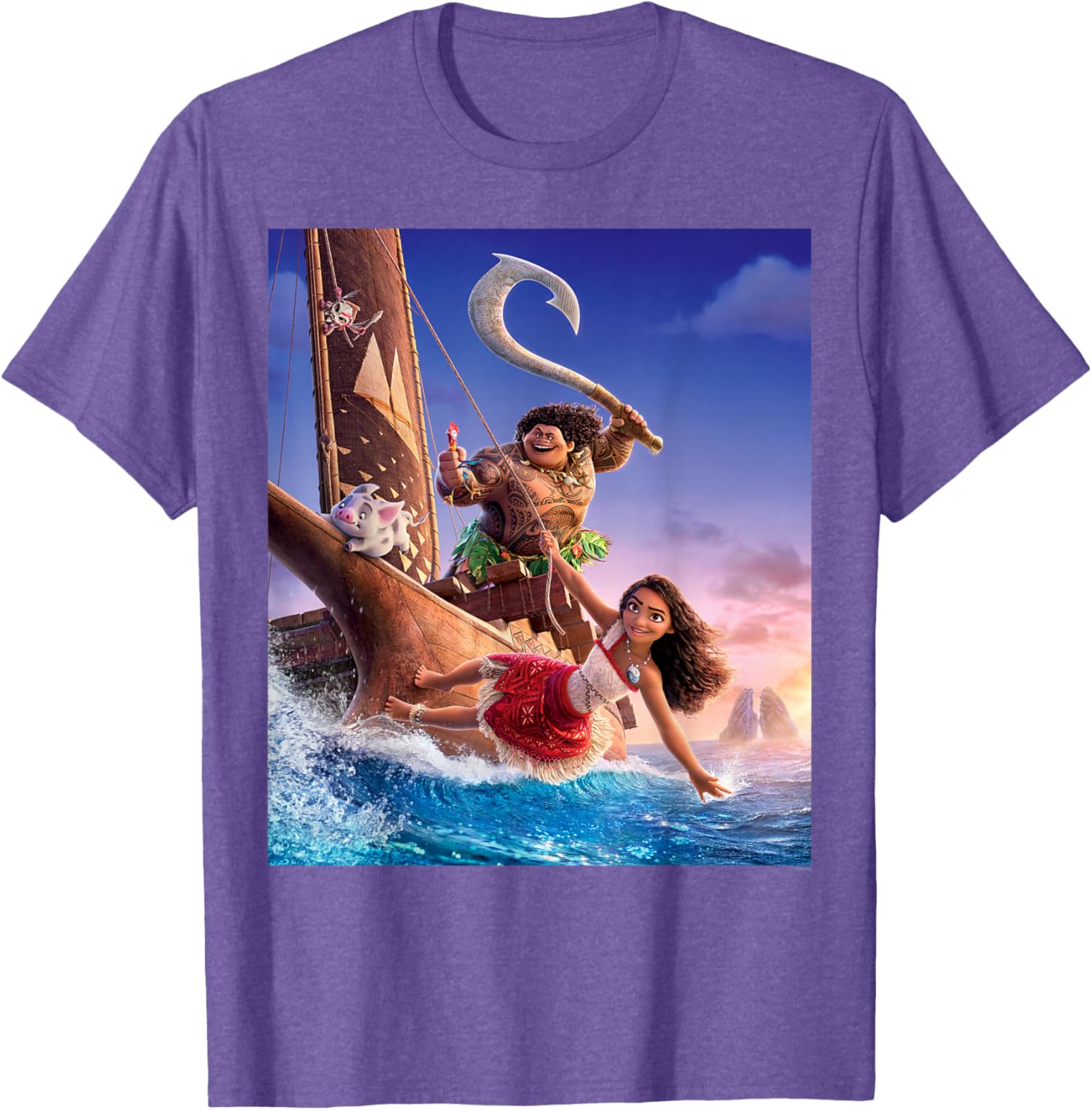 Disney Moana Adventure T-Shirt with Maui and Friends for Kids and Adults - 24