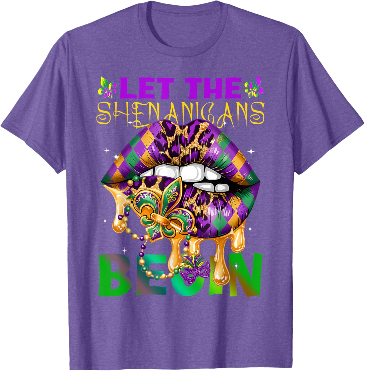 Let The Shenanigans Begin Mardi Gras T-Shirt for Kids and Adults - 16