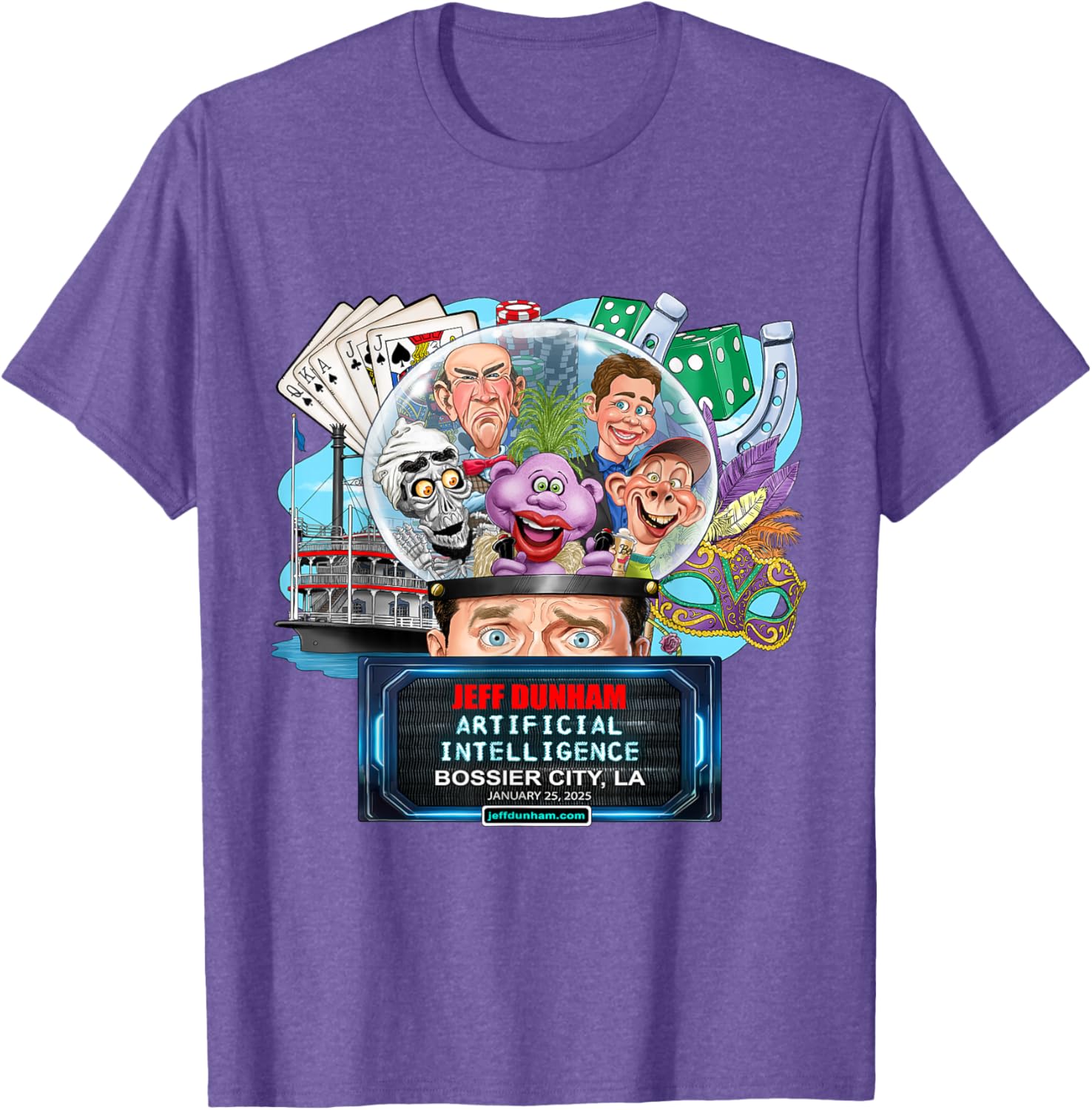 Jeff Dunham Bossier City LA 2025 T-Shirt for Comedy Fans and Collectors - 8