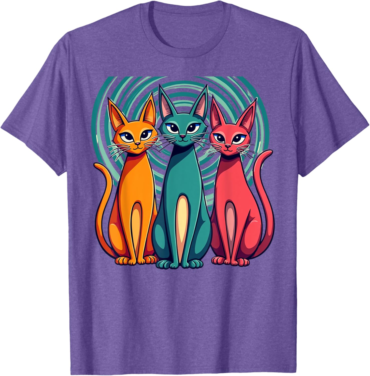 Vintage Retro Mid-Century Modern Cats T-Shirt 50s 60s Style Fashion - 22