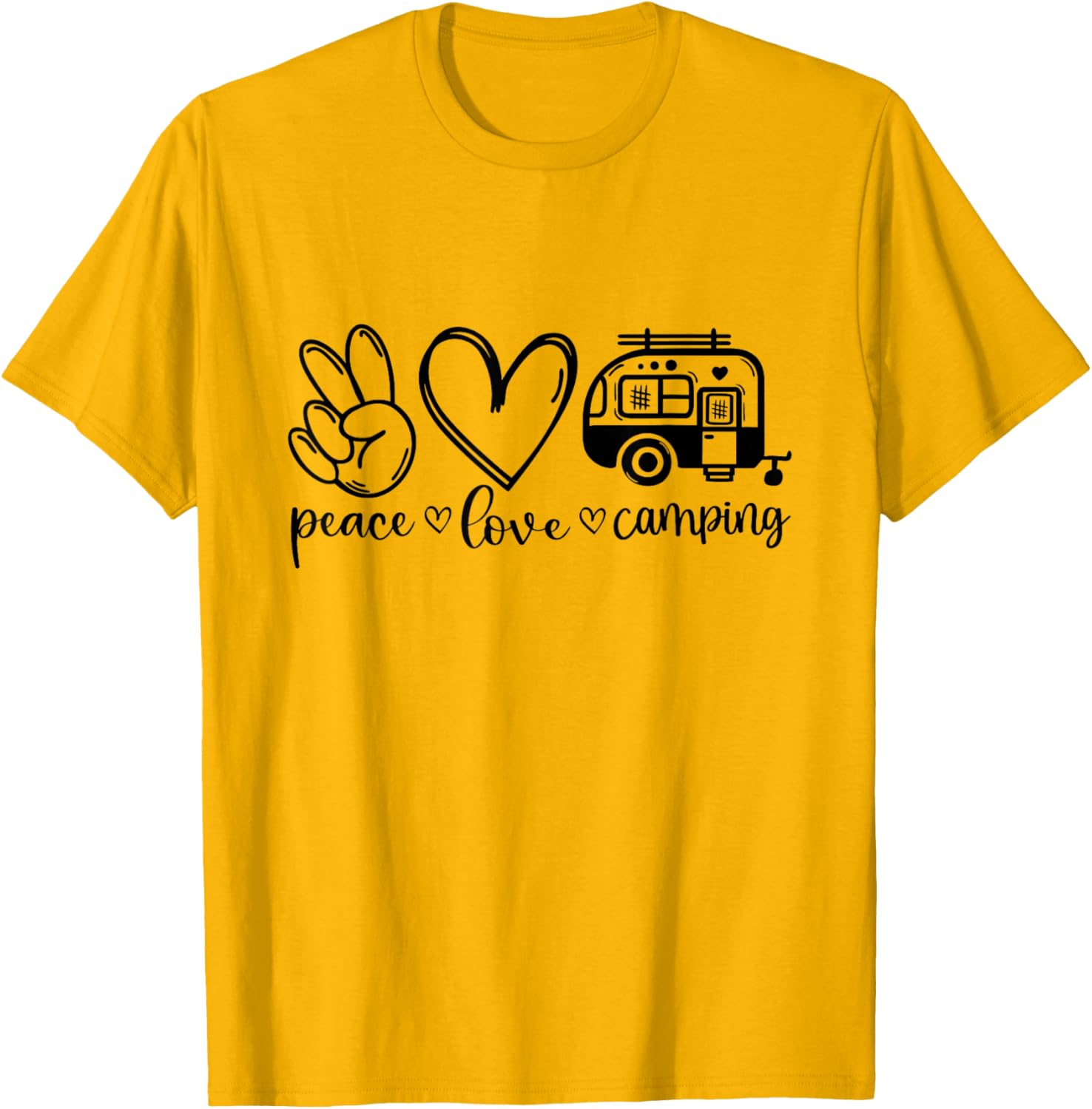 Peace Love Camping Outdoors T-Shirt for Nature Lovers and Adventurers - 3