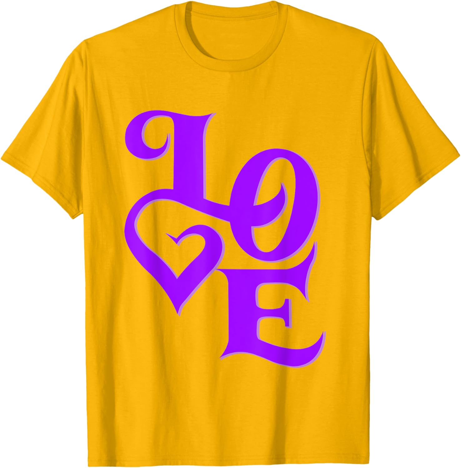 Purple Love Graphic T-Shirt for Stylish Casual Wear and Unique Fashion - 4